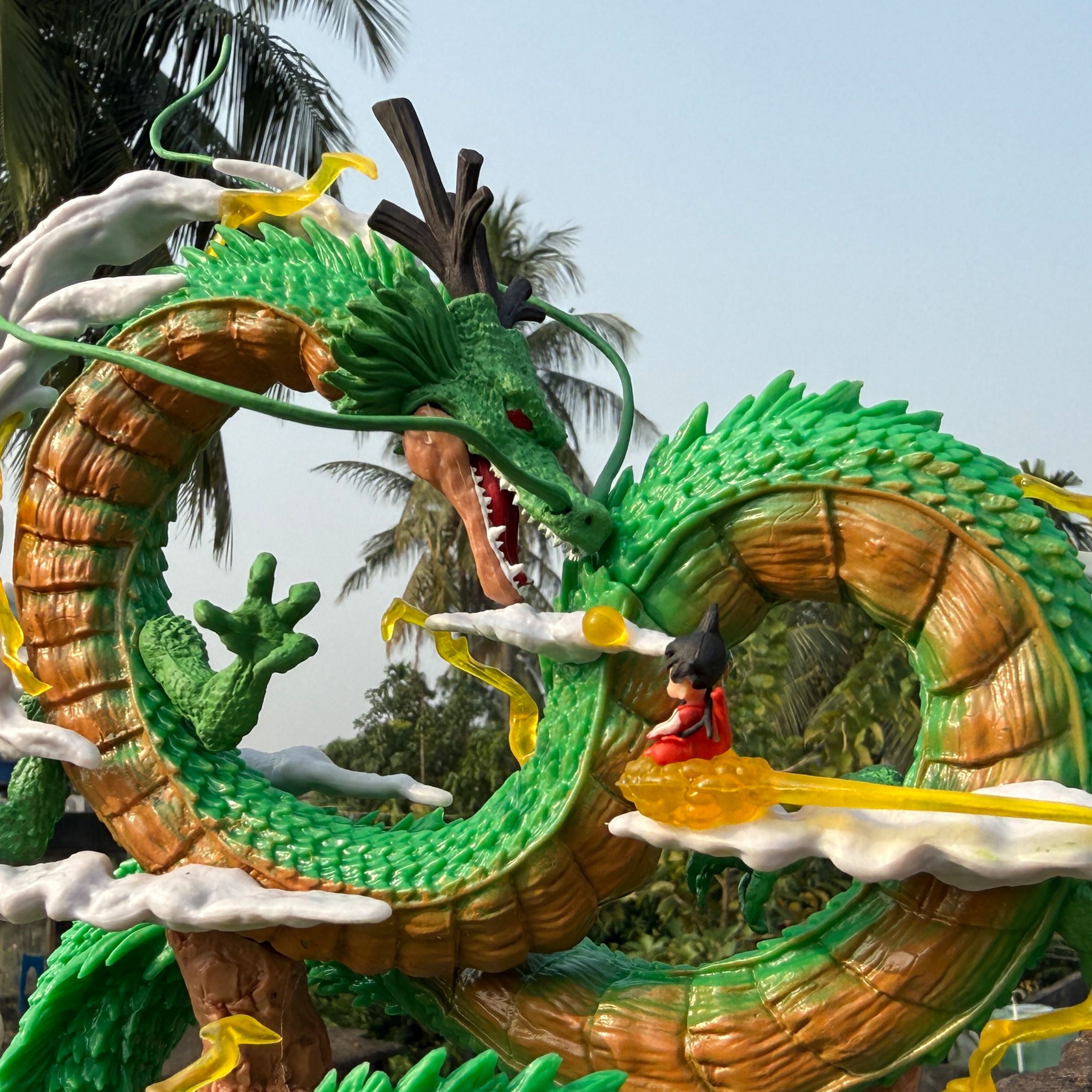 Dragon Ball Z Super Shenron & Son Goku Epic Collectible (Green) [22 CM] PVC Action figure || DRAGON BALL Z