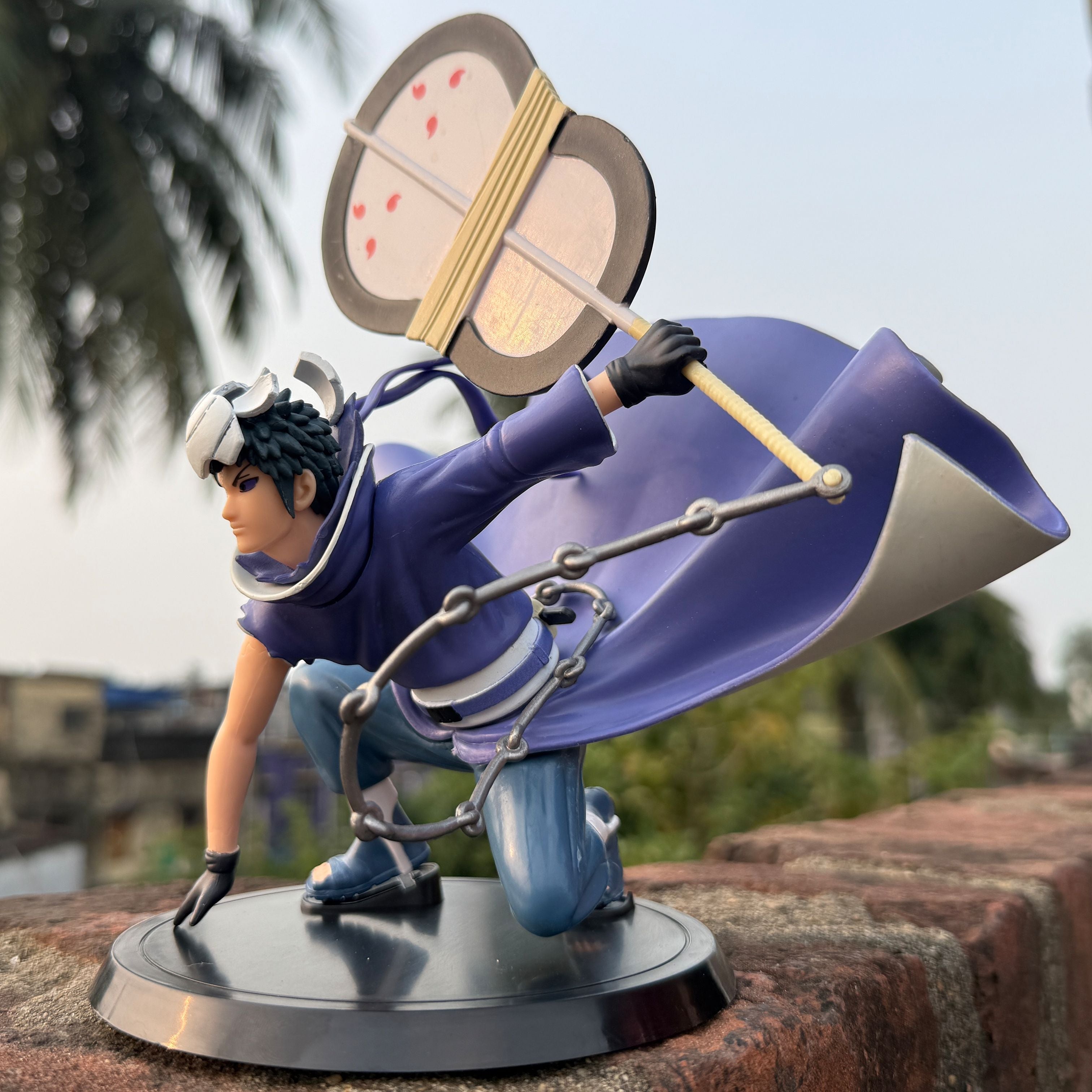 Naruto Shippuden Obito Uchiha Figure with Gunbai War Fan & Chain PVC Action figure || NARUTO