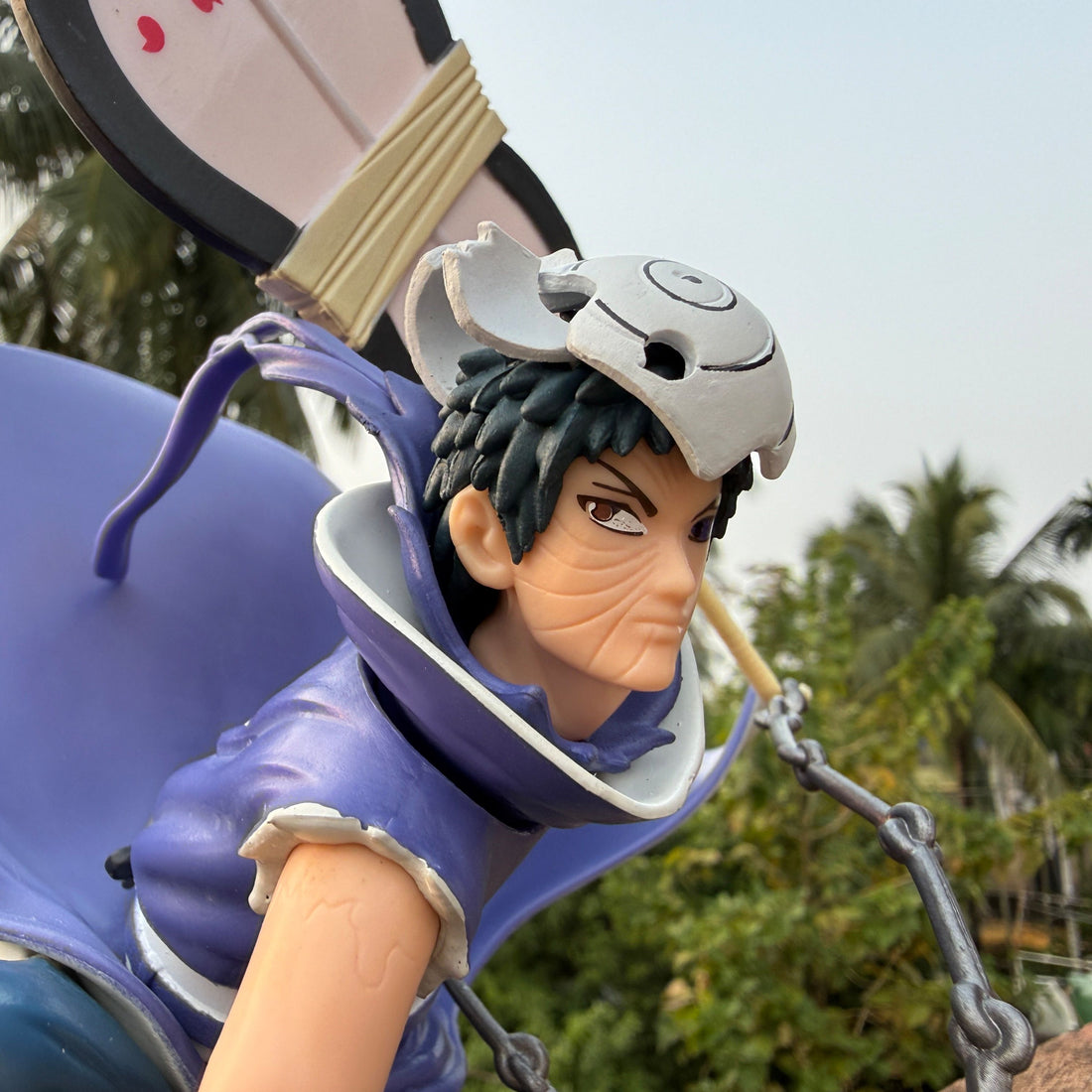 Naruto Shippuden Obito Uchiha Figure with Gunbai War Fan & Chain PVC Action figure || NARUTO