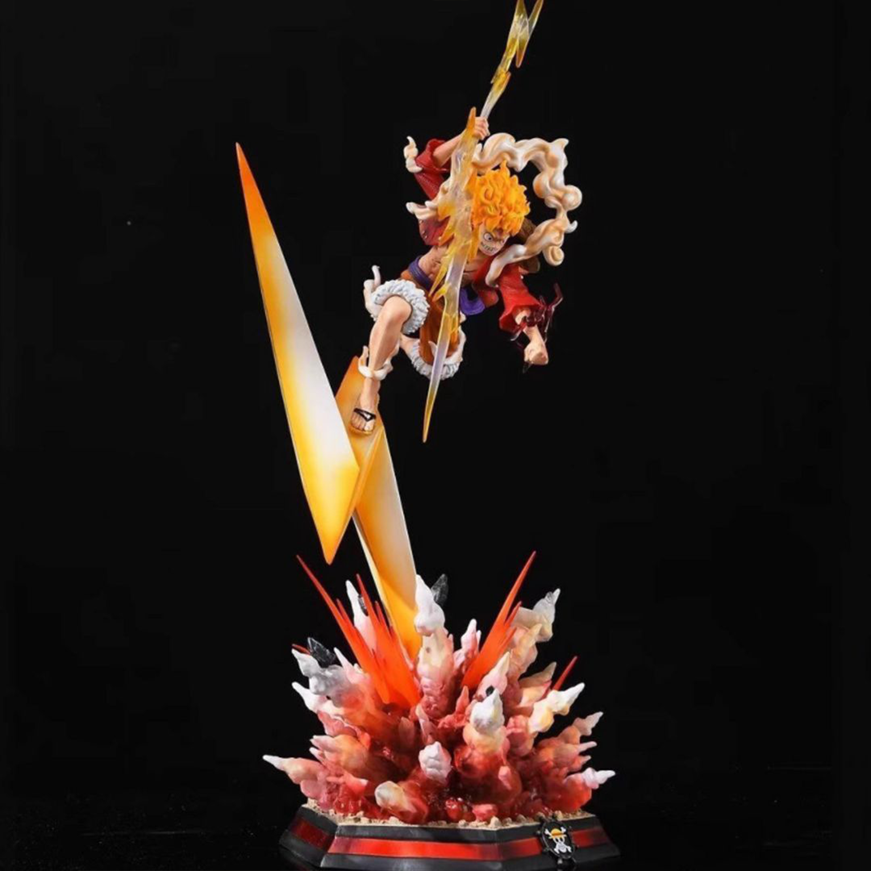 Epic One Piece Nika Luffy vs Kaido LED Light-Up Resin Statue Set (Gear 5 Battle) Action Figure [46 CM] PVC Action figure || ONE PIECE