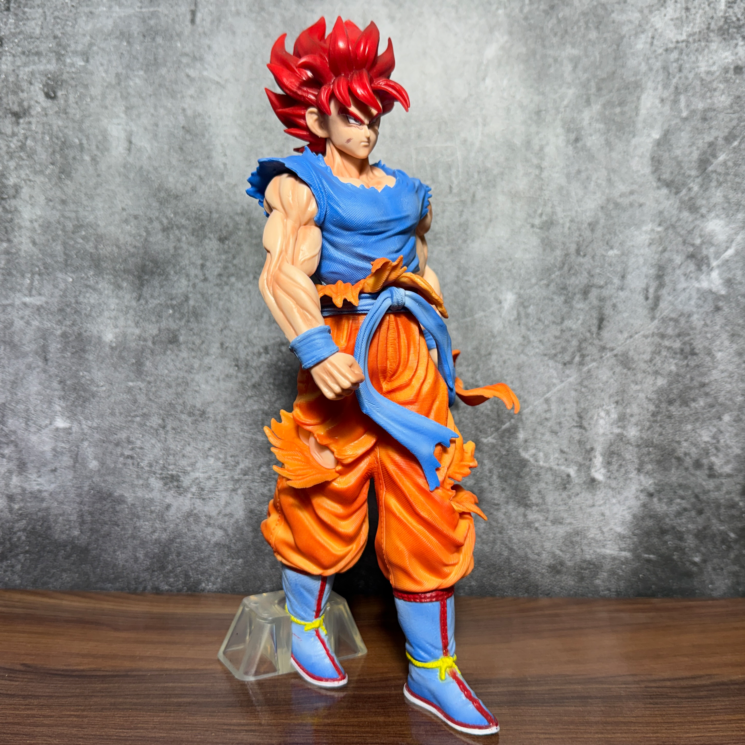 Dragon Ball Z Super Super Saiyan God Goku With Red Hair Iconic Action Figure [33 CM] PVC Action figure || DRAGON BALL Z