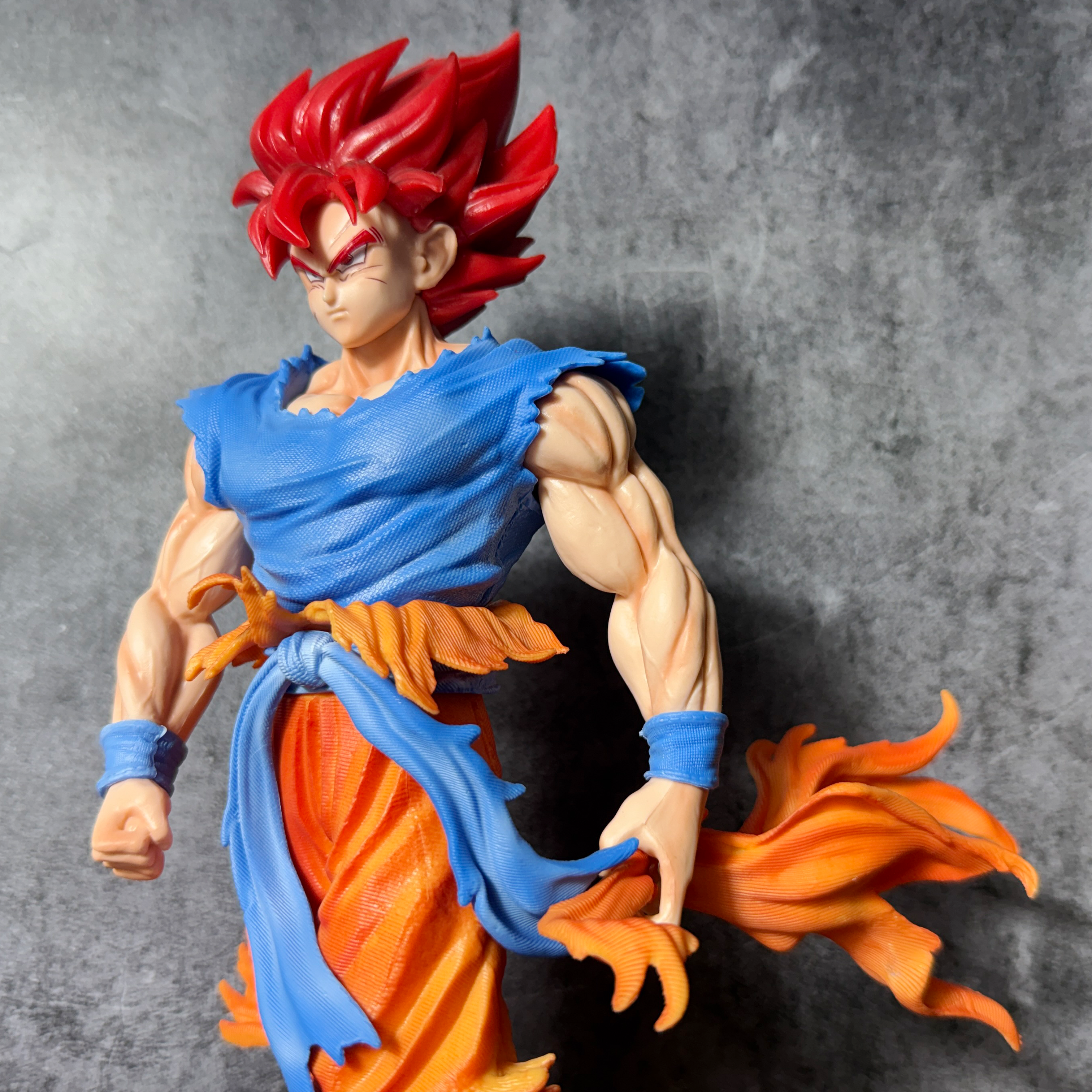 Dragon Ball Z Super Super Saiyan God Goku With Red Hair Iconic Action Figure [33 CM] PVC Action figure || DRAGON BALL Z