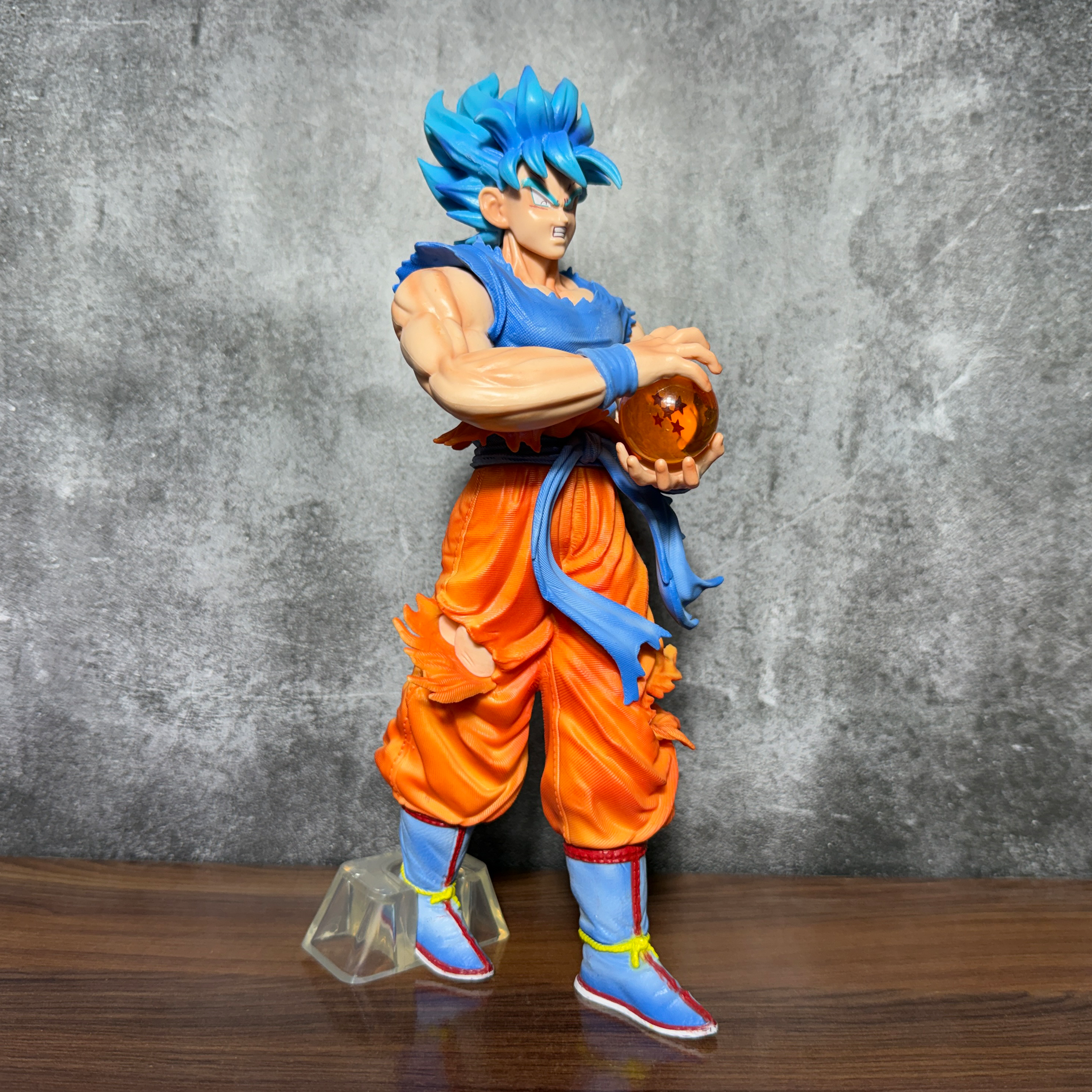 Dragon Ball Super Son Goku Super Saiyan Blue SSJ With 4-Star Dragon Ball Action Figure [33 CM] PVC Action figure || DRAGON BALL Z