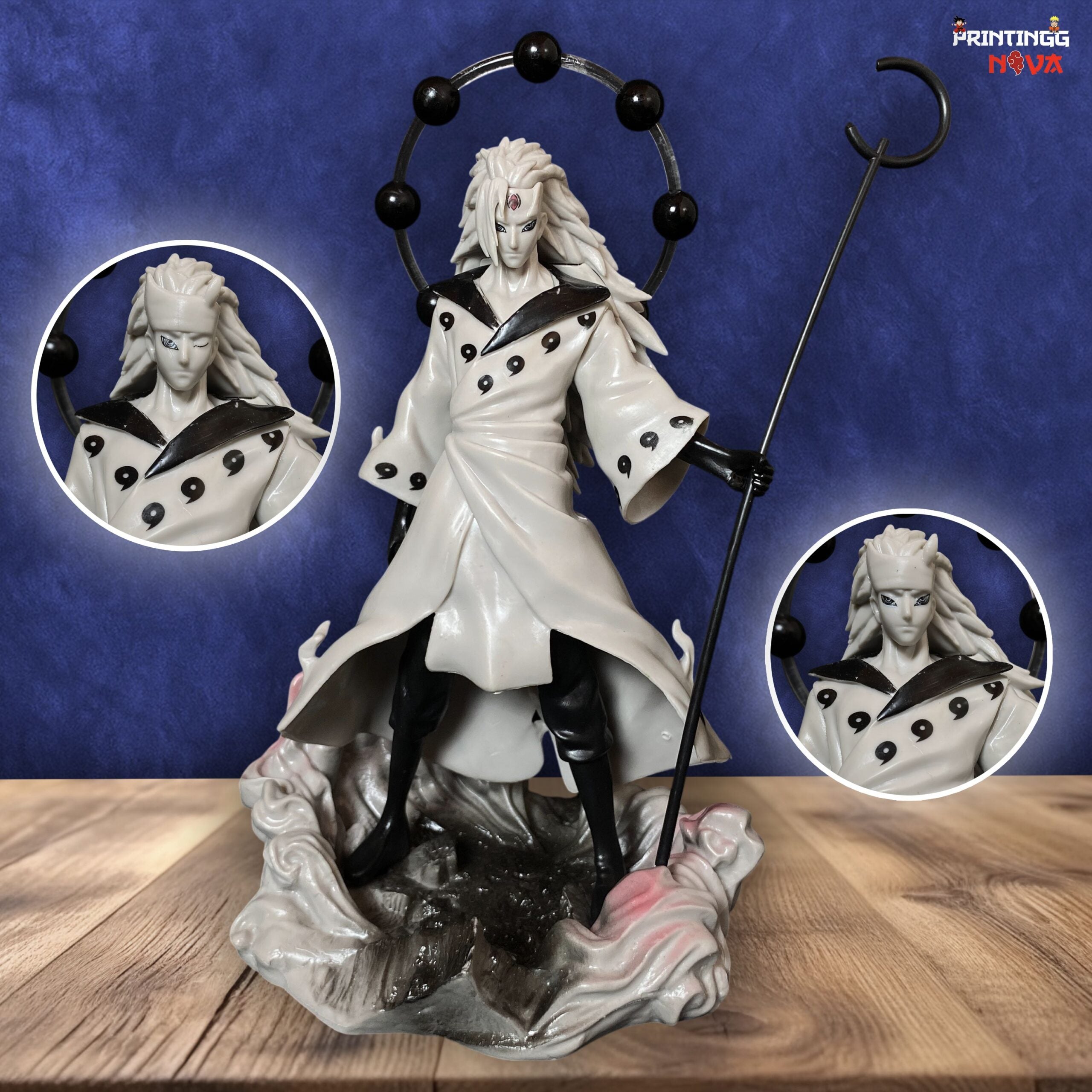 Madara Uchiha 10 Tails With 2 Replaceable Heads Premium PVC Action figure [26cm] || NARUTO