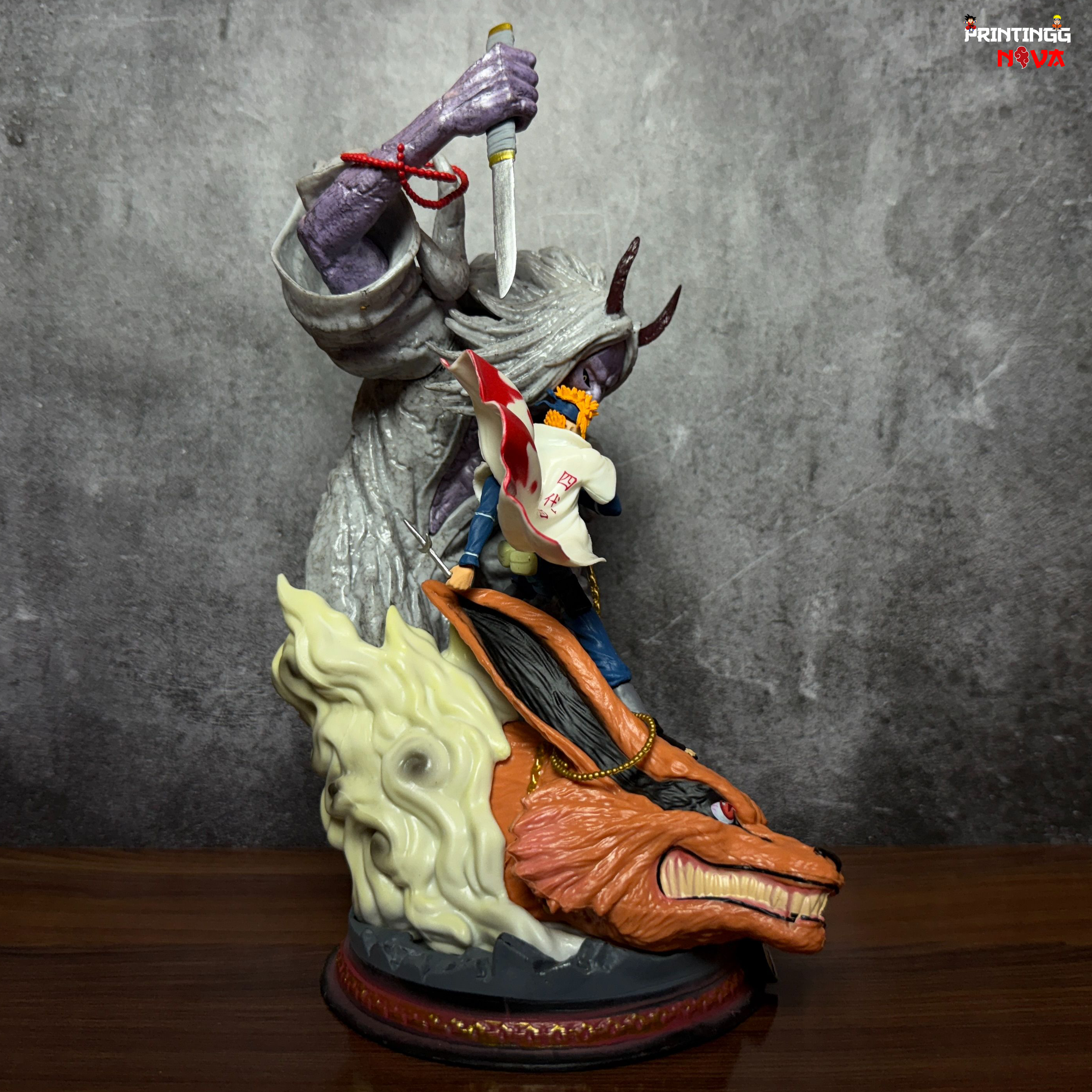 Naruto Minato Namikaze vs Kurama battle Premium PVC Action figure [28cm] || NARUTO