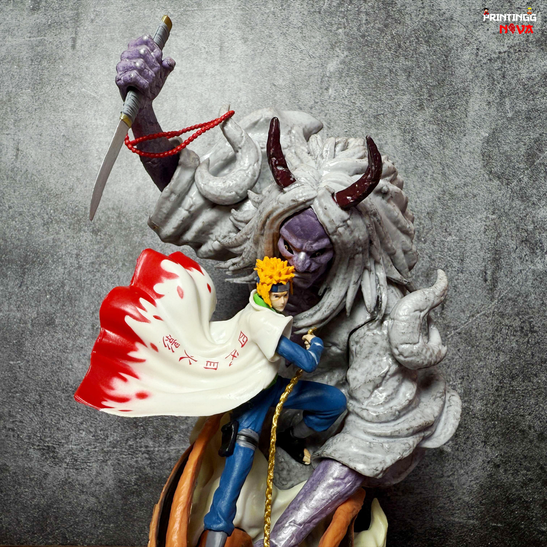 Naruto Minato Namikaze vs Kurama battle Premium PVC Action figure [28cm] || NARUTO