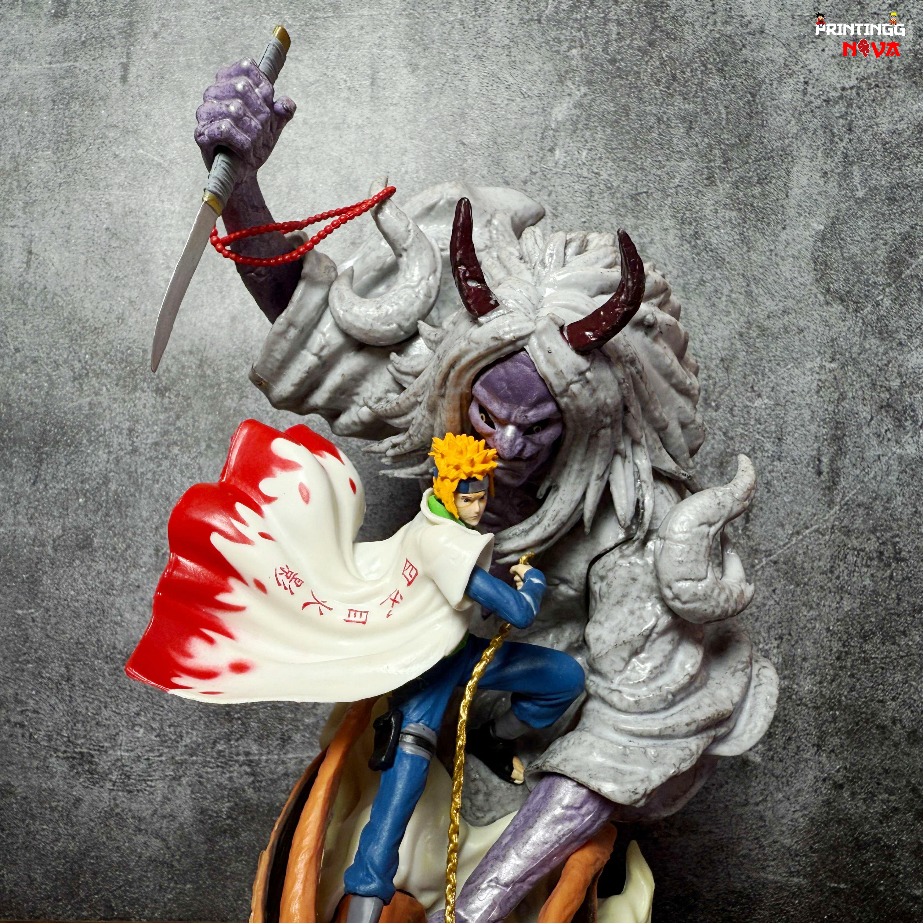 Naruto Minato Namikaze vs Kurama battle Premium PVC Action figure [28cm] || NARUTO