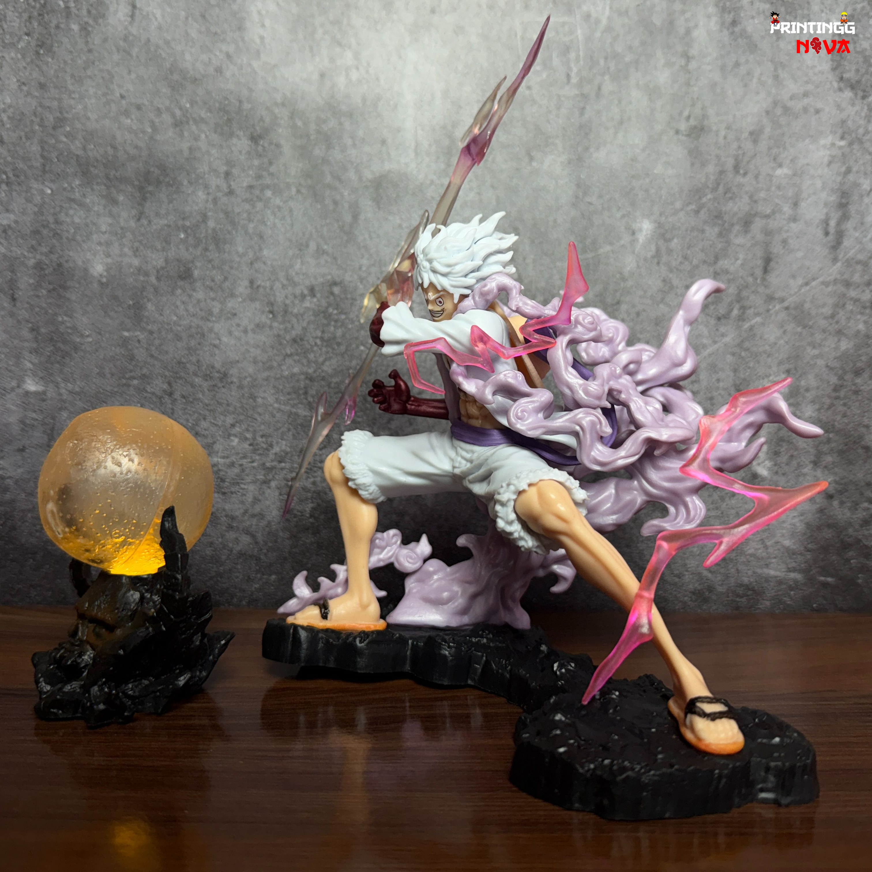One Piece Luffy Gear 5 with onigashima LED lamp premium Action Figure || ONE PIECE