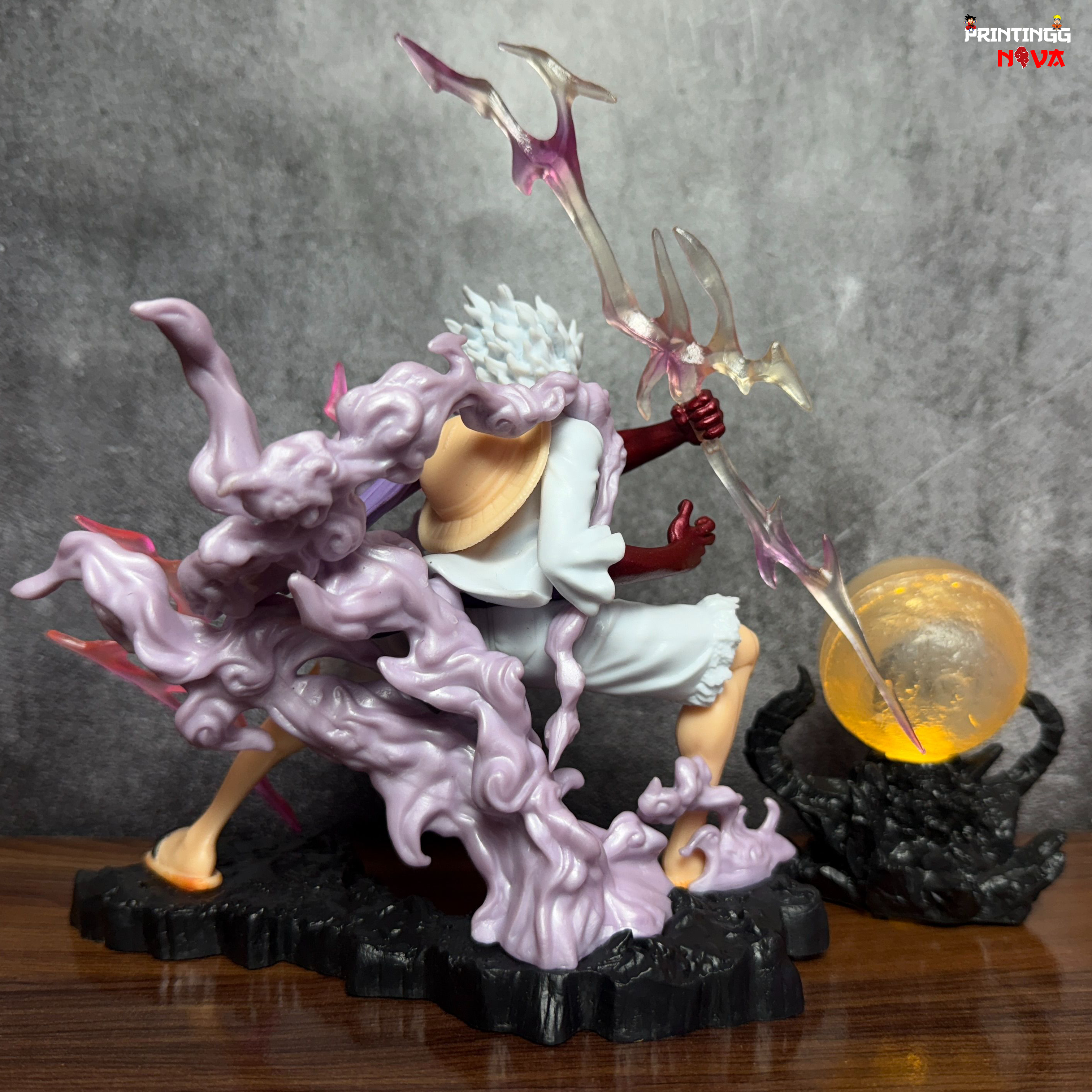 One Piece Luffy Gear 5 with onigashima LED lamp premium Action Figure || ONE PIECE