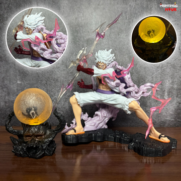 One Piece Luffy Gear 5 with onigashima LED lamp premium Action Figure || ONE PIECE