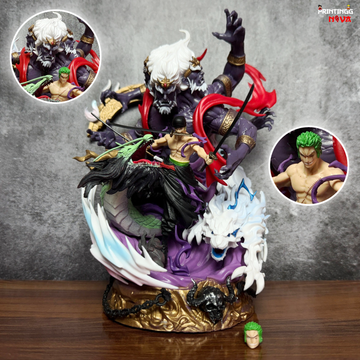 One Piece King Of Hell Roronoa Zoro With Double-Headed Premium PVC Anime Action figure [23 cm] || ONE PIECE