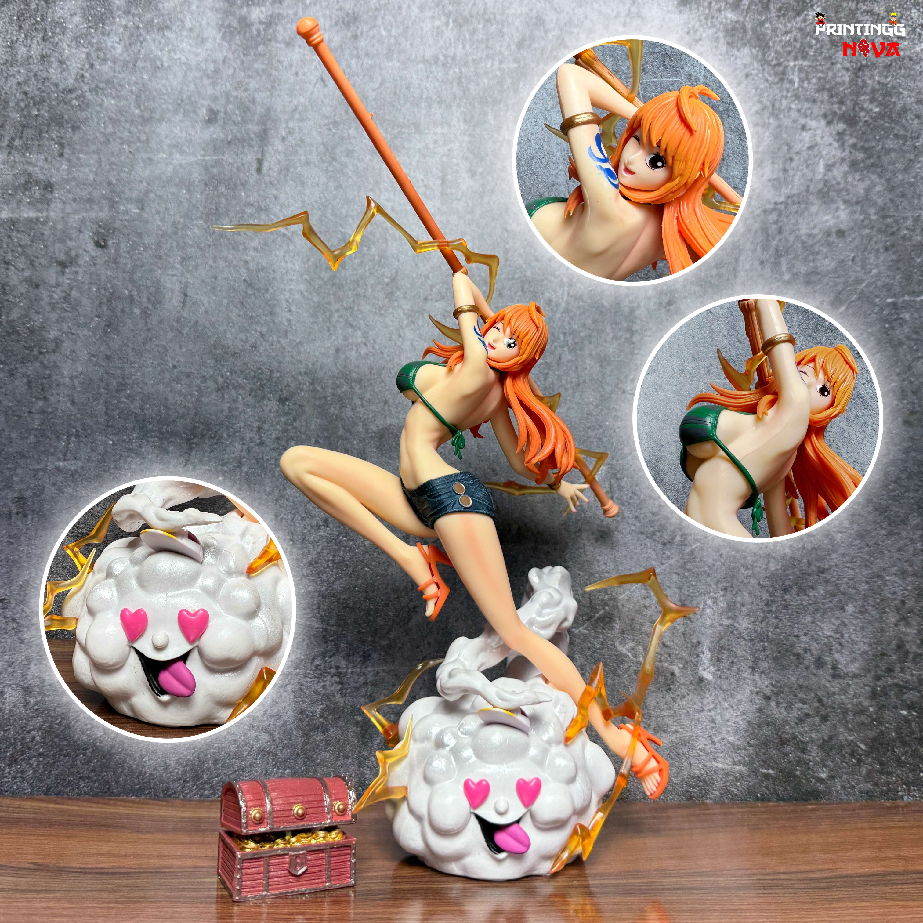 Nami Thunder bolt with Shorts Premium PVC Anime Action figure [29 cm] || ONE PIECE