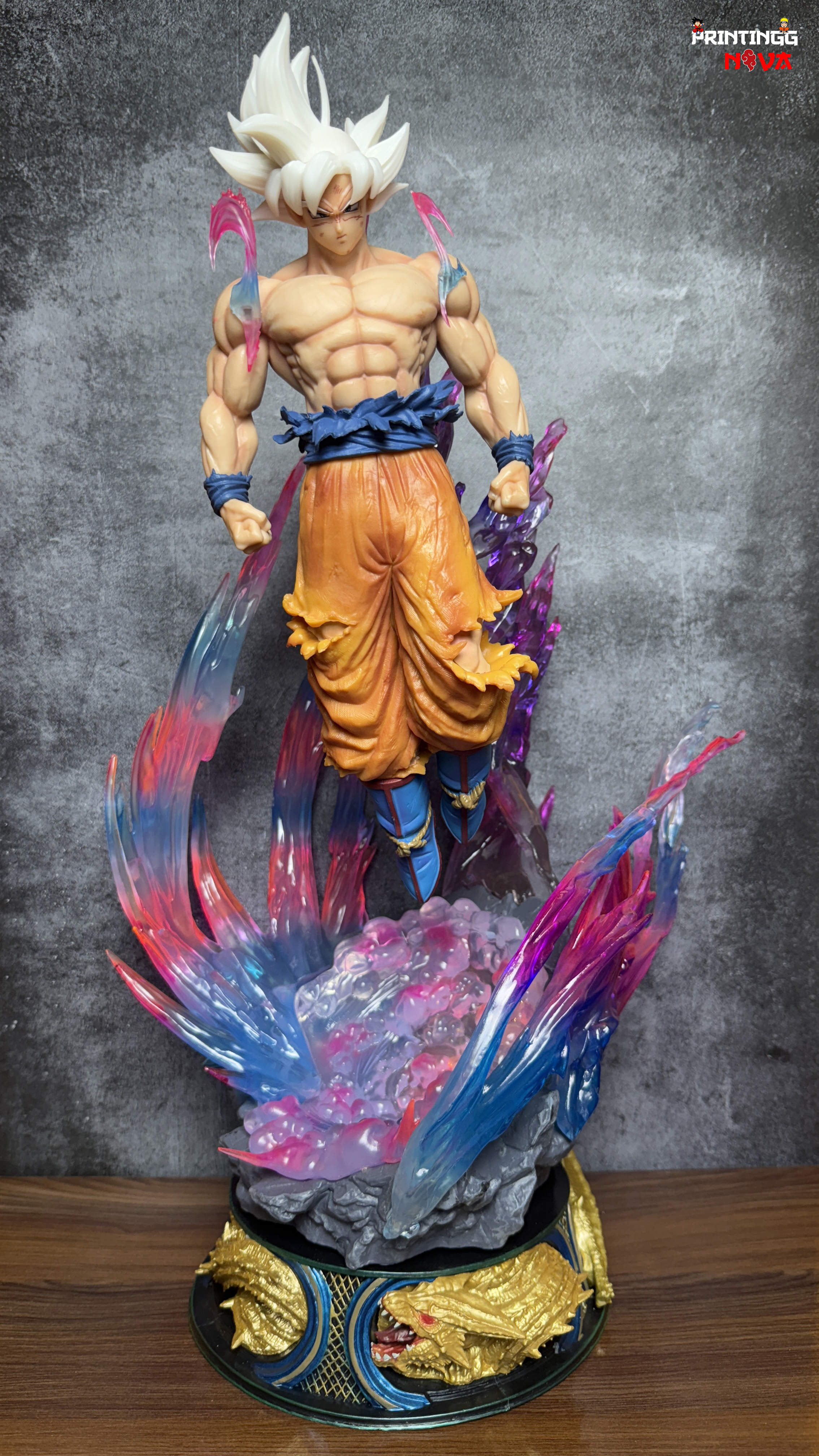 Goku Super Large Ultra Instinct With 3 Changeable heads 53 cm Limited Edition Premium PVC Anime Action figure || DRAGON BALL Z