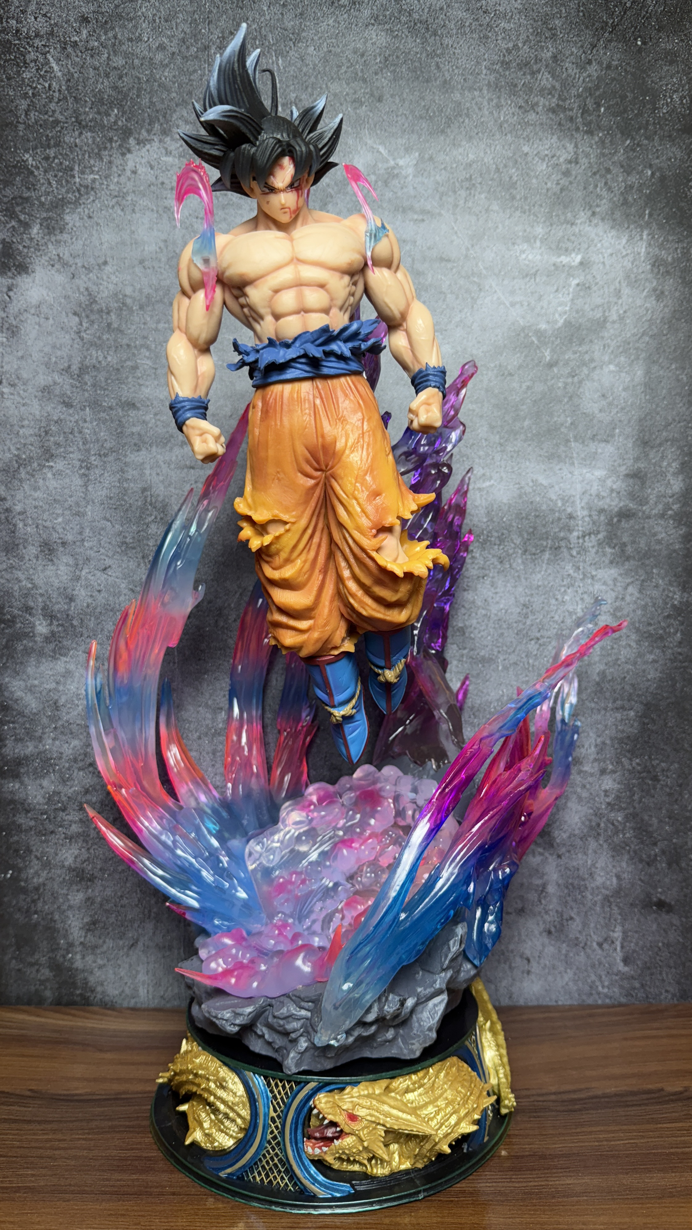 Goku Super Large Ultra Instinct With 3 Changeable heads 53 cm Limited Edition Premium PVC Anime Action figure || DRAGON BALL Z