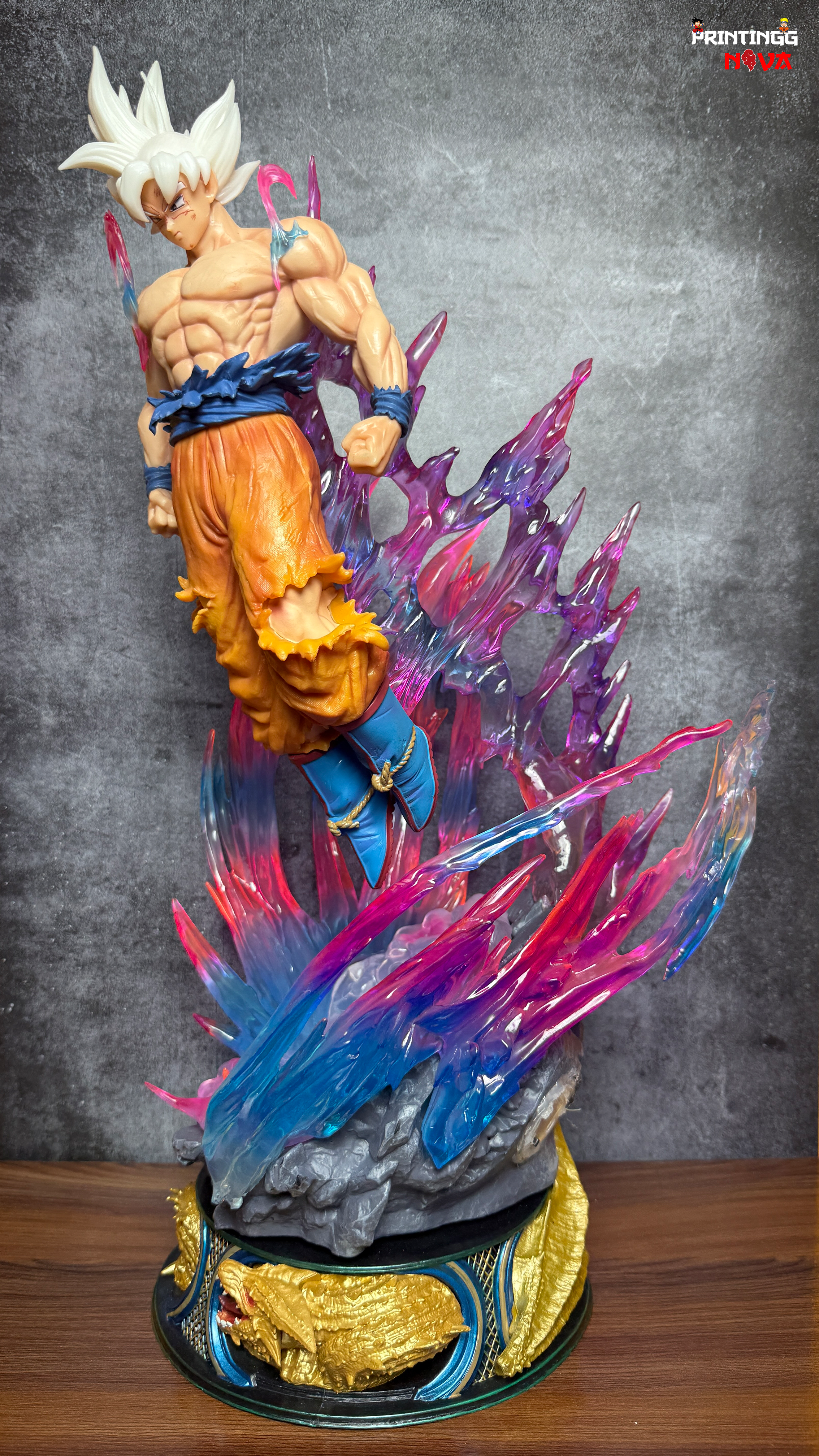 Goku Super Large Ultra Instinct With 3 Changeable heads 53 cm Limited Edition Premium PVC Anime Action figure || DRAGON BALL Z