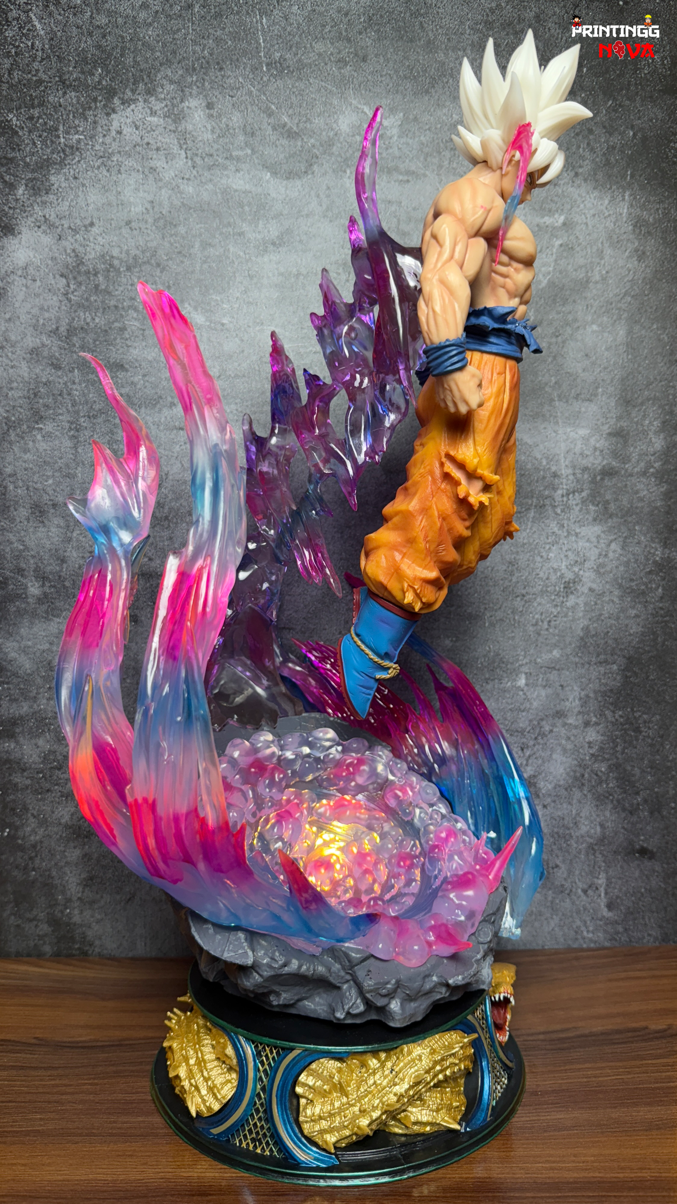 Goku Super Large Ultra Instinct With 3 Changeable heads 53 cm Limited Edition Premium PVC Anime Action figure || DRAGON BALL Z