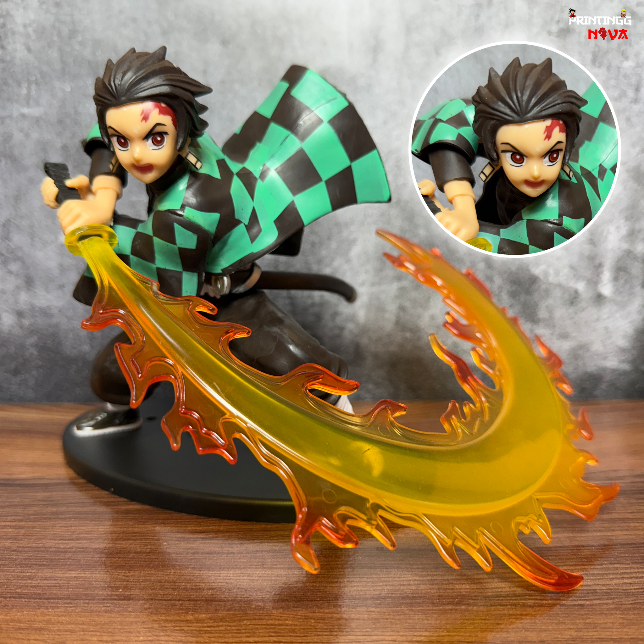 Tanjiro Kamado With Epic Fire Sword  [16 CM] PVC Anime Action figure || Demon Slayer
