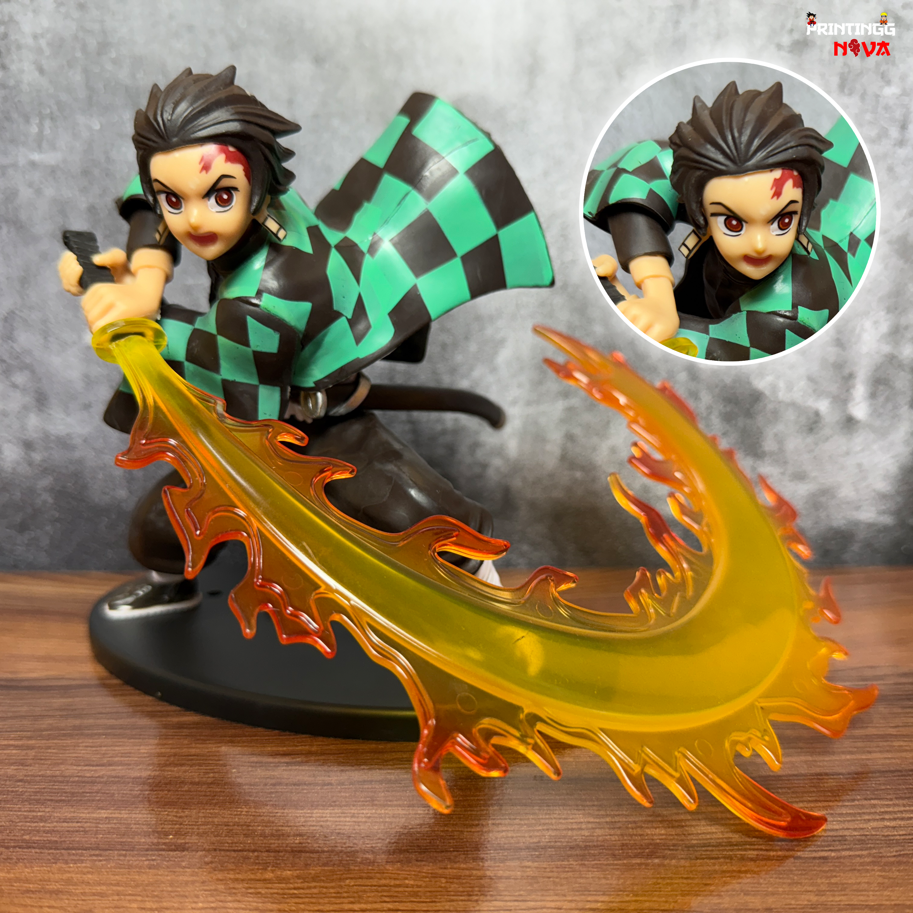 Tanjiro Kamado With Epic Fire Sword  [16 CM] PVC Anime Action figure || Demon Slayer
