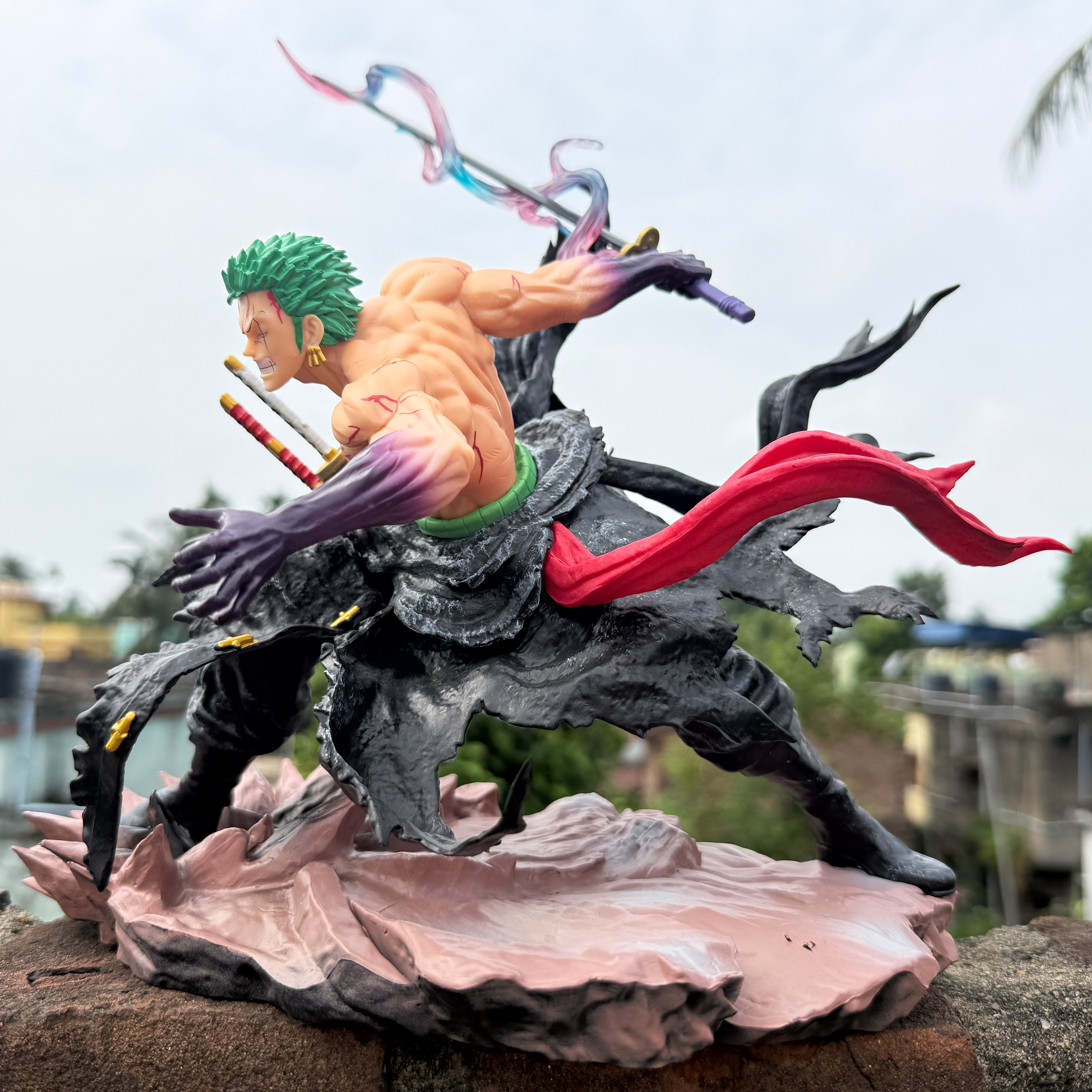 Zoro In Battle Worn State Bloody Zoro Swords with Double-Headed limited edition PVC Action figure [35 cm] || ONE PIECE