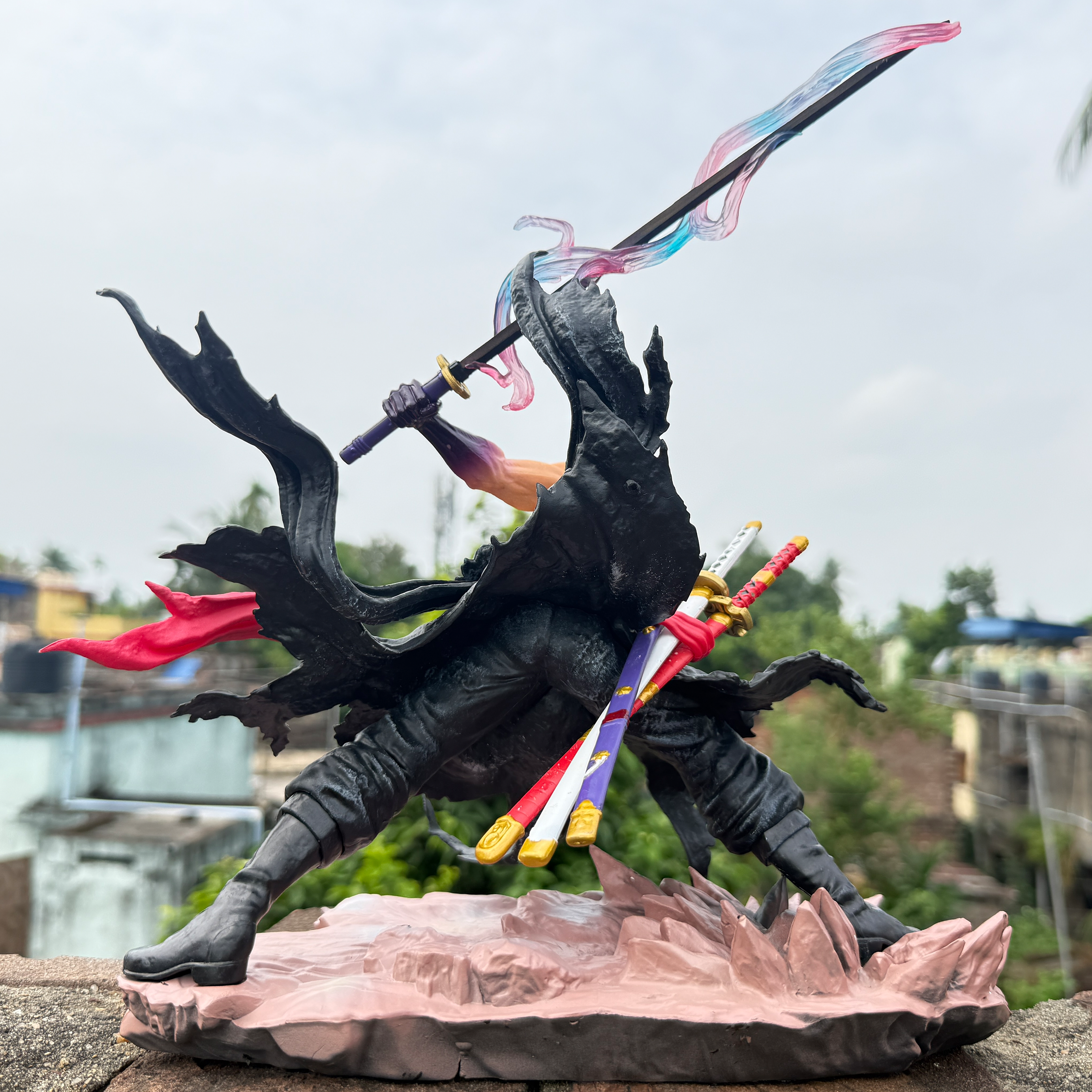 Zoro In Battle Worn State Bloody Zoro Swords with Double-Headed limited edition PVC Action figure [35 cm] || ONE PIECE