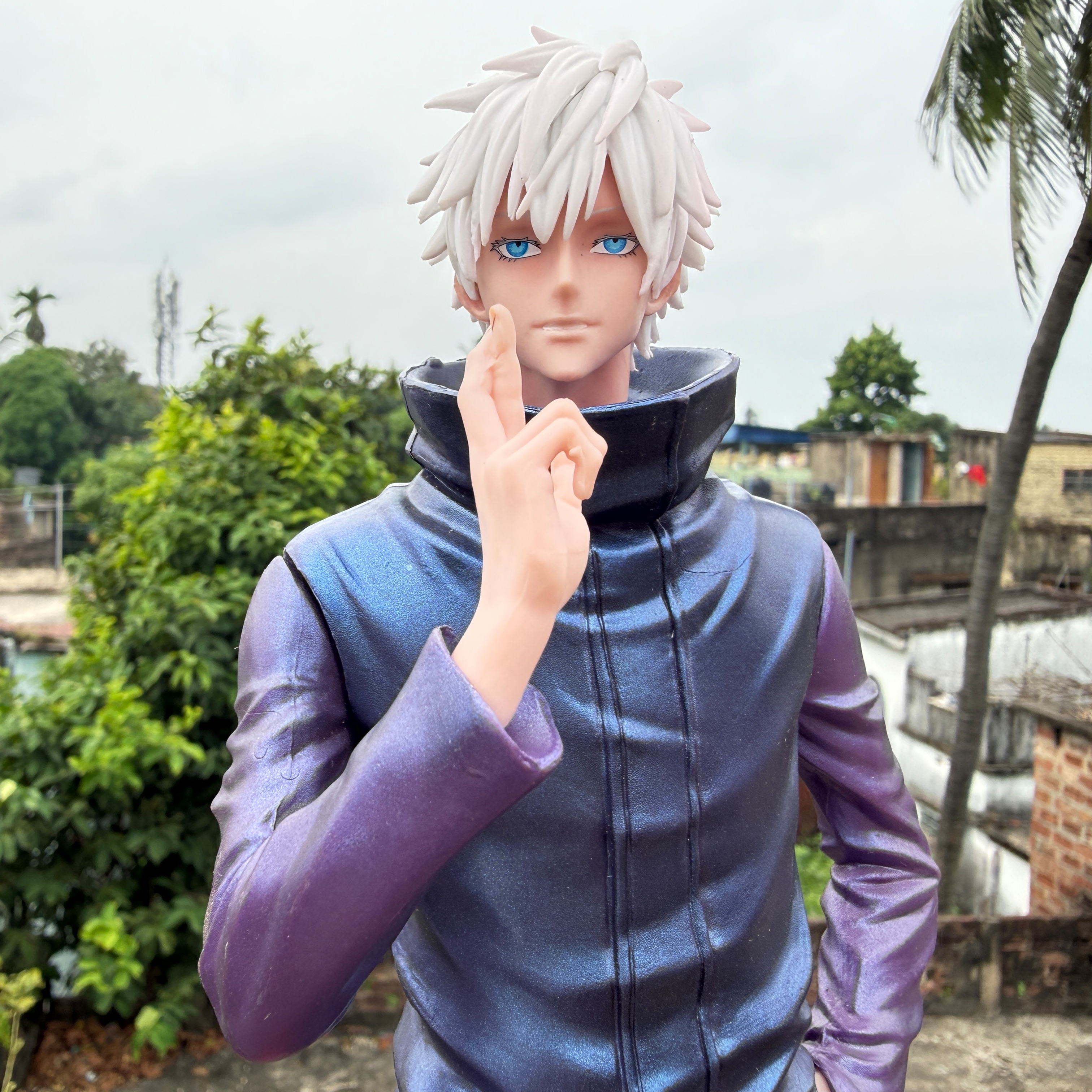 Jujutsu Kaisen Satoru Gojo Action Figure With 2 Changeable Heads And Base Limited Edition PVC Action figure [35 cm] || JUJUTSU KAISEN