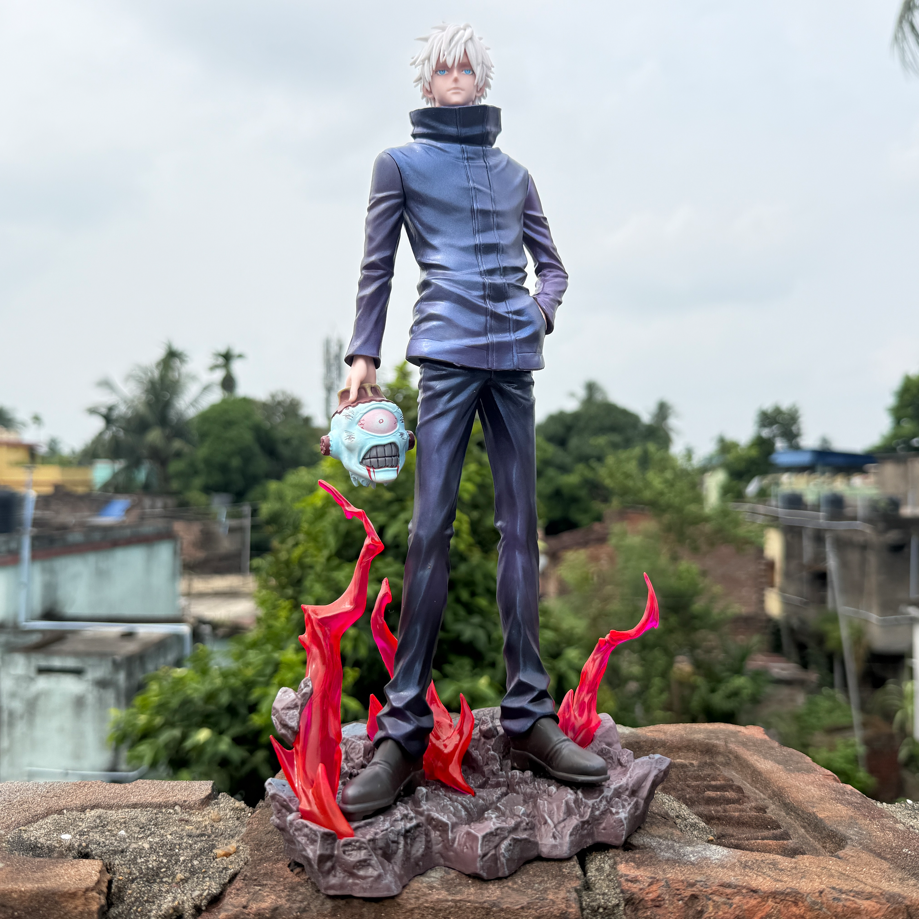 Jujutsu Kaisen Satoru Gojo Action Figure With 2 Changeable Heads And Base Limited Edition PVC Action figure [35 cm] || JUJUTSU KAISEN