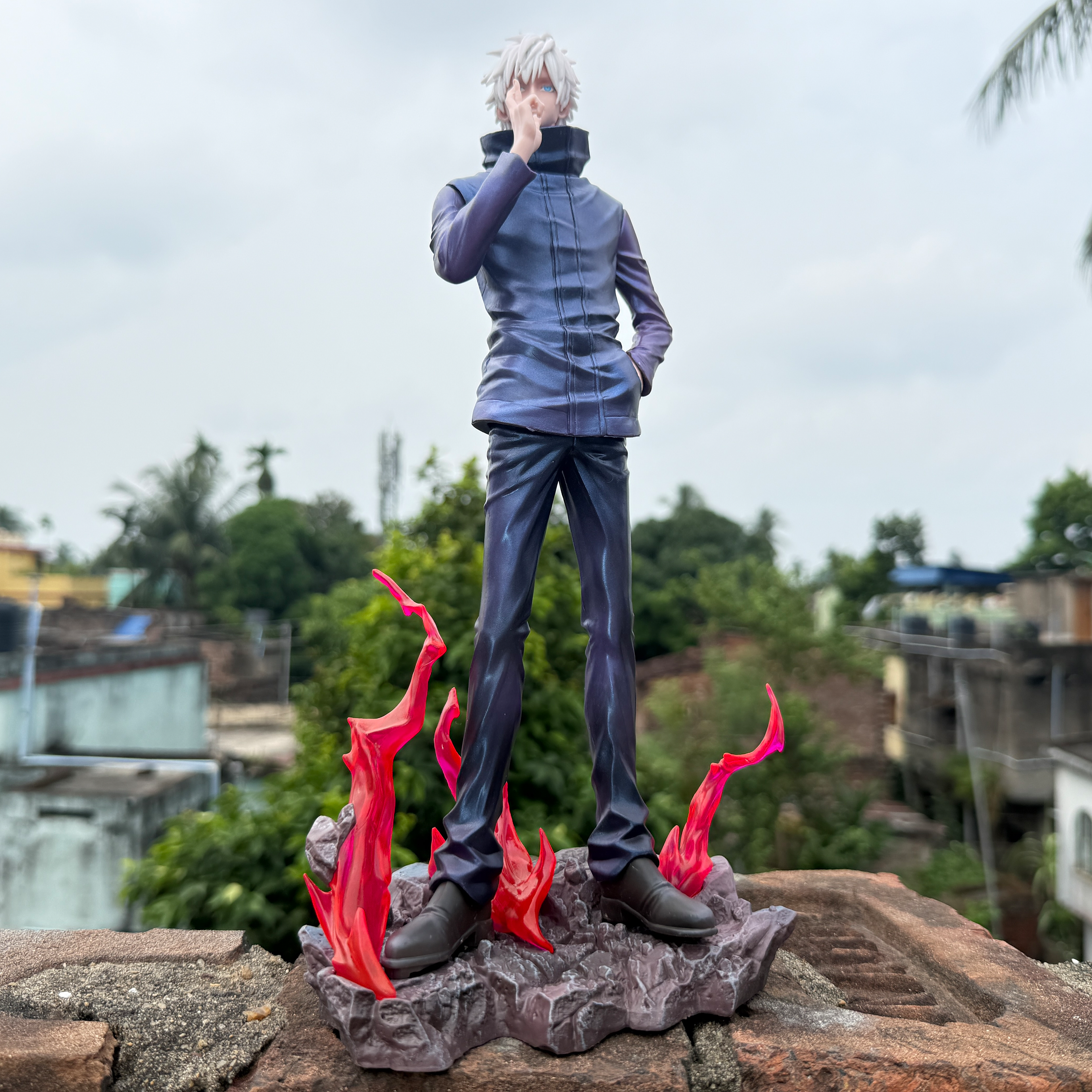 Jujutsu Kaisen Satoru Gojo Action Figure With 2 Changeable Heads And Base Limited Edition PVC Action figure [35 cm] || JUJUTSU KAISEN