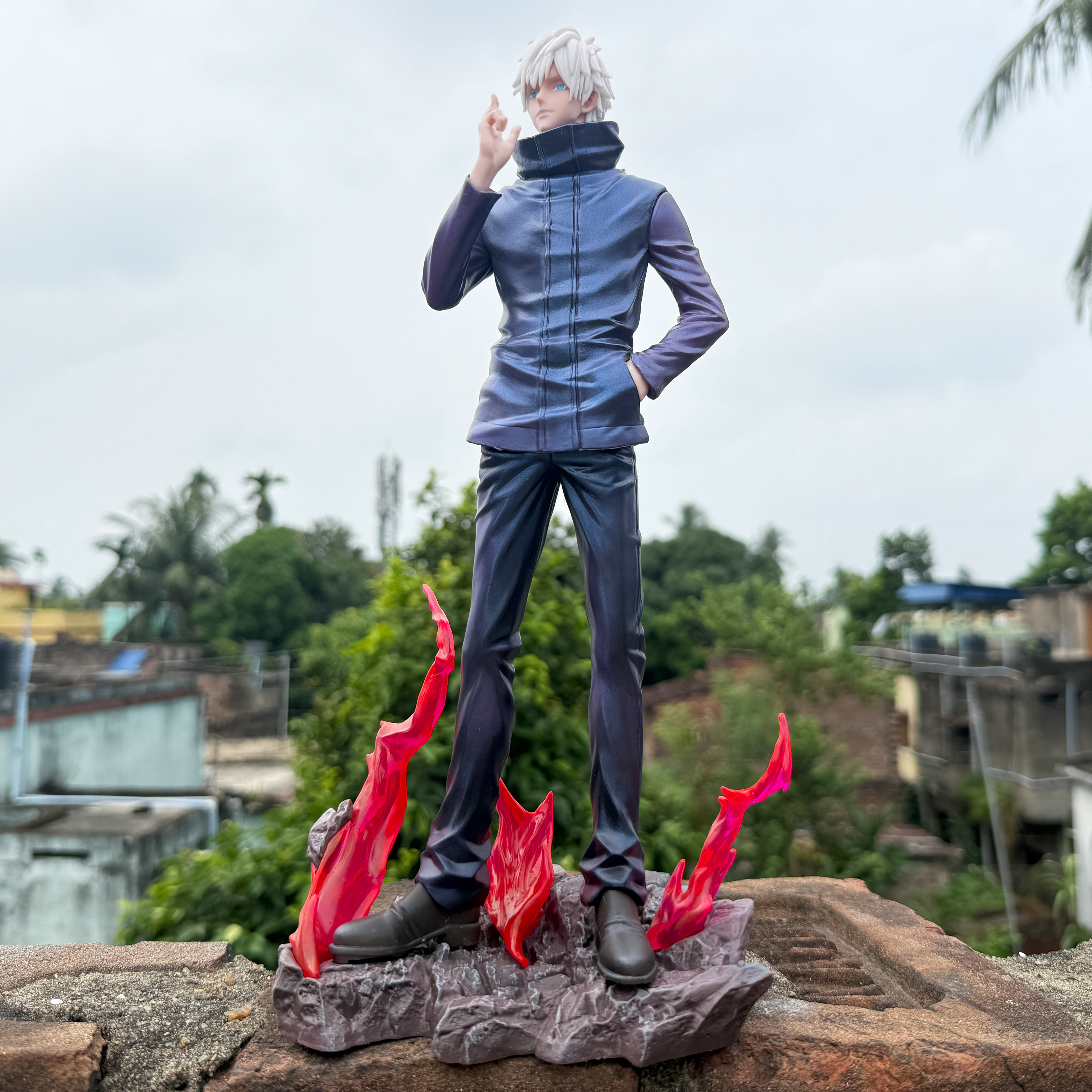 Jujutsu Kaisen Satoru Gojo Action Figure With 2 Changeable Heads And Base Limited Edition PVC Action figure [35 cm] || JUJUTSU KAISEN