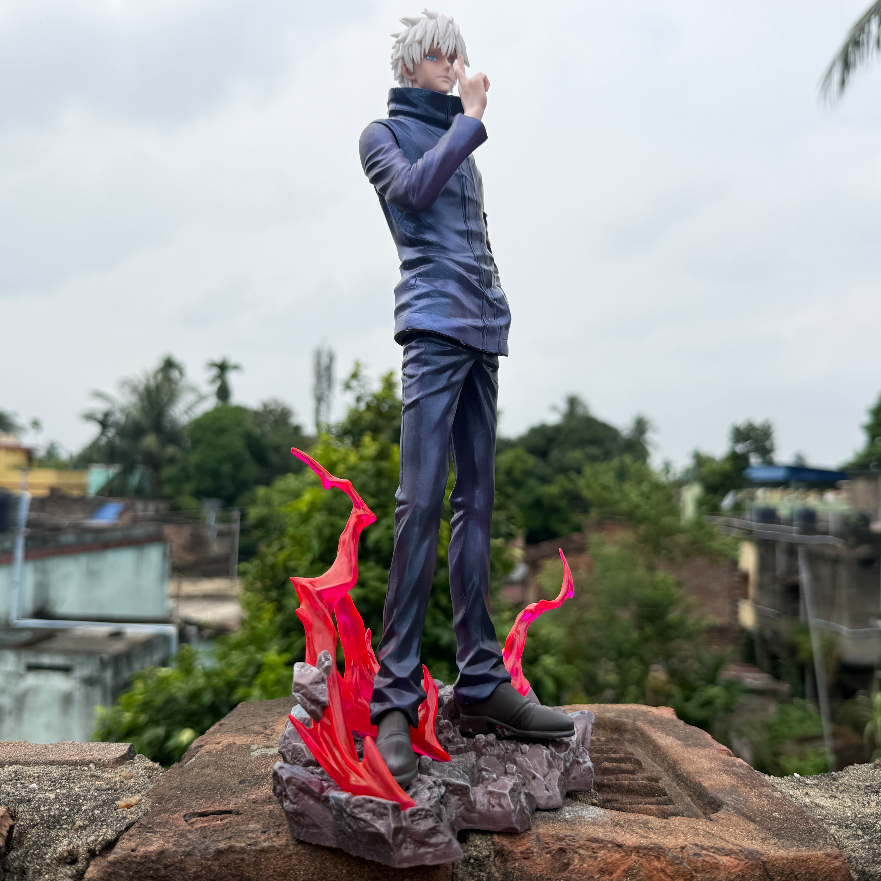 Jujutsu Kaisen Satoru Gojo Action Figure With 2 Changeable Heads And Base Limited Edition PVC Action figure [35 cm] || JUJUTSU KAISEN