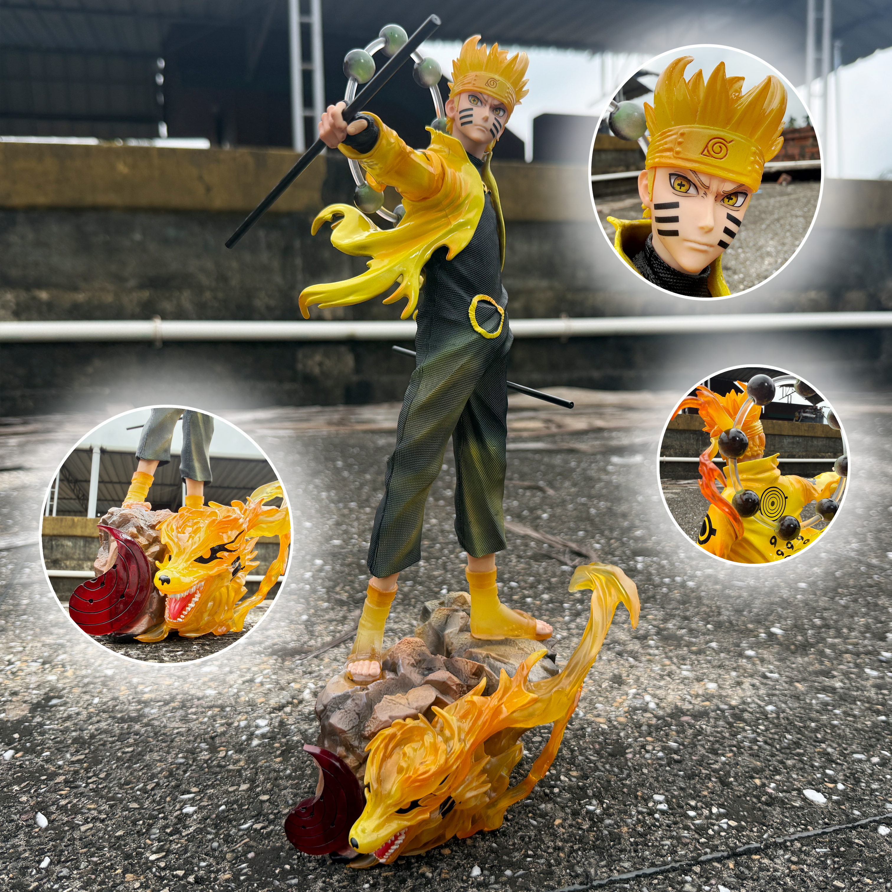 Epic Naruto Uzumaki Six Paths Sage Mode Figure with Kurama Base Limited Edition PVC Action figure [35 cm] || DRAGON BALL Z