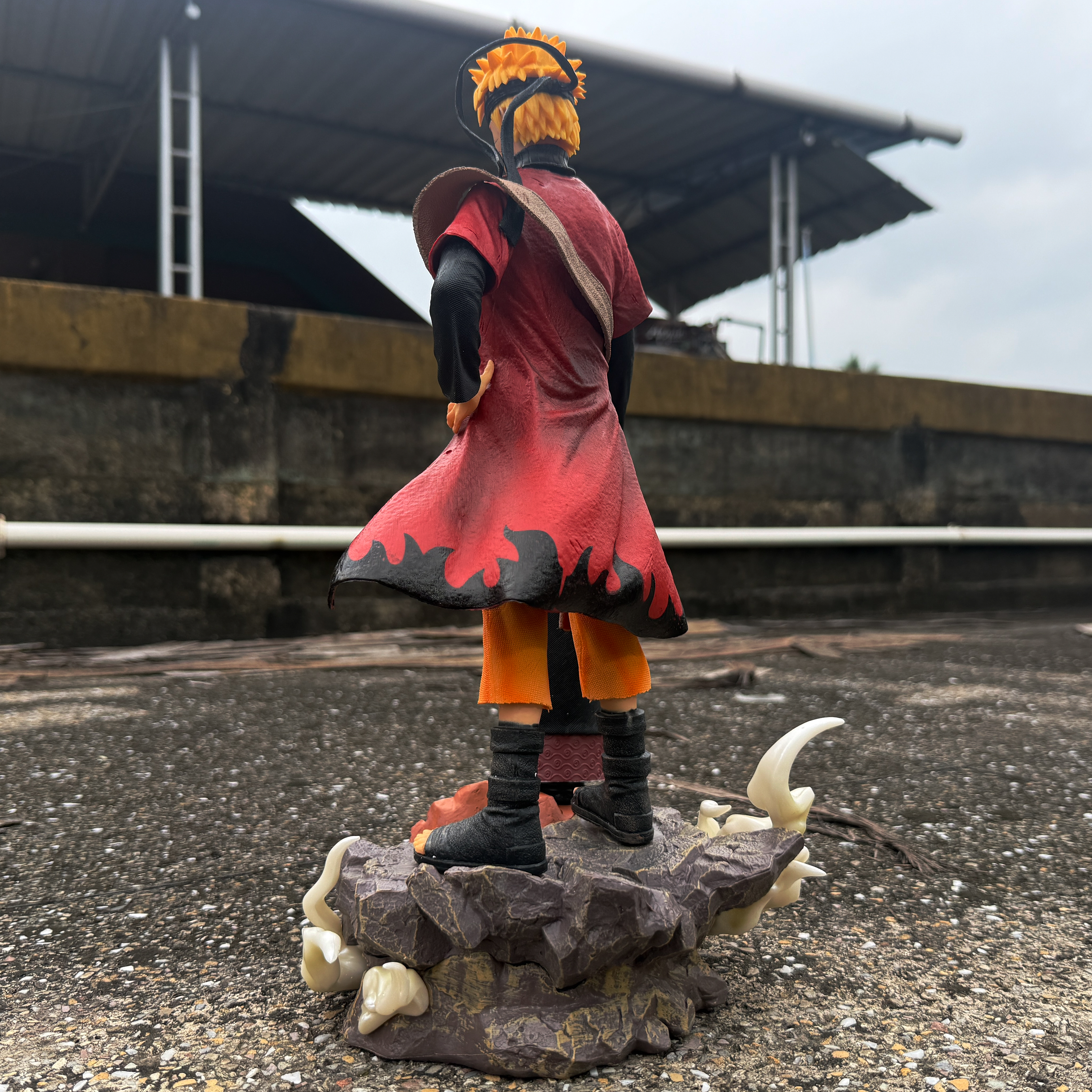 Naruto Uzumaki Sage Mode with Gamabunta Toad Base PVC Action figure [42.5 cm] || NARUTO