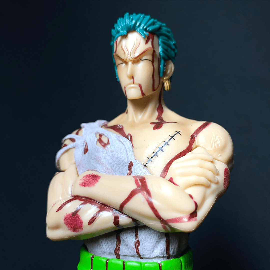 One Piece Roronoa Zoro Nothing Happened With 2 Hade PVC Action figure [28 cm] || ONE PIECE