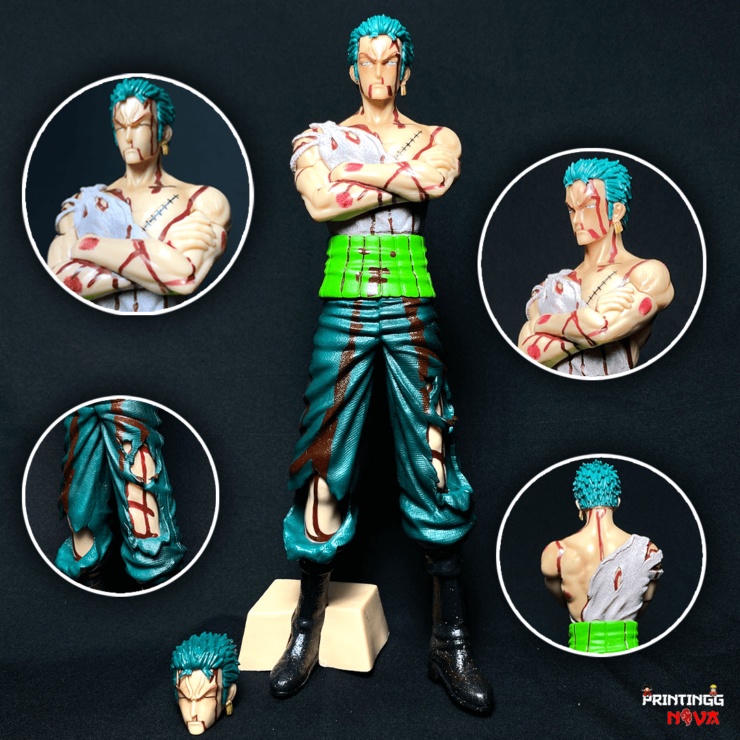 One Piece Roronoa Zoro Nothing Happened With 2 Hade PVC Action figure [28 cm] || ONE PIECE