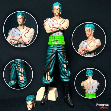 One Piece Roronoa Zoro Nothing Happened With 2 Hade PVC Action figure [28 cm] || ONE PIECE