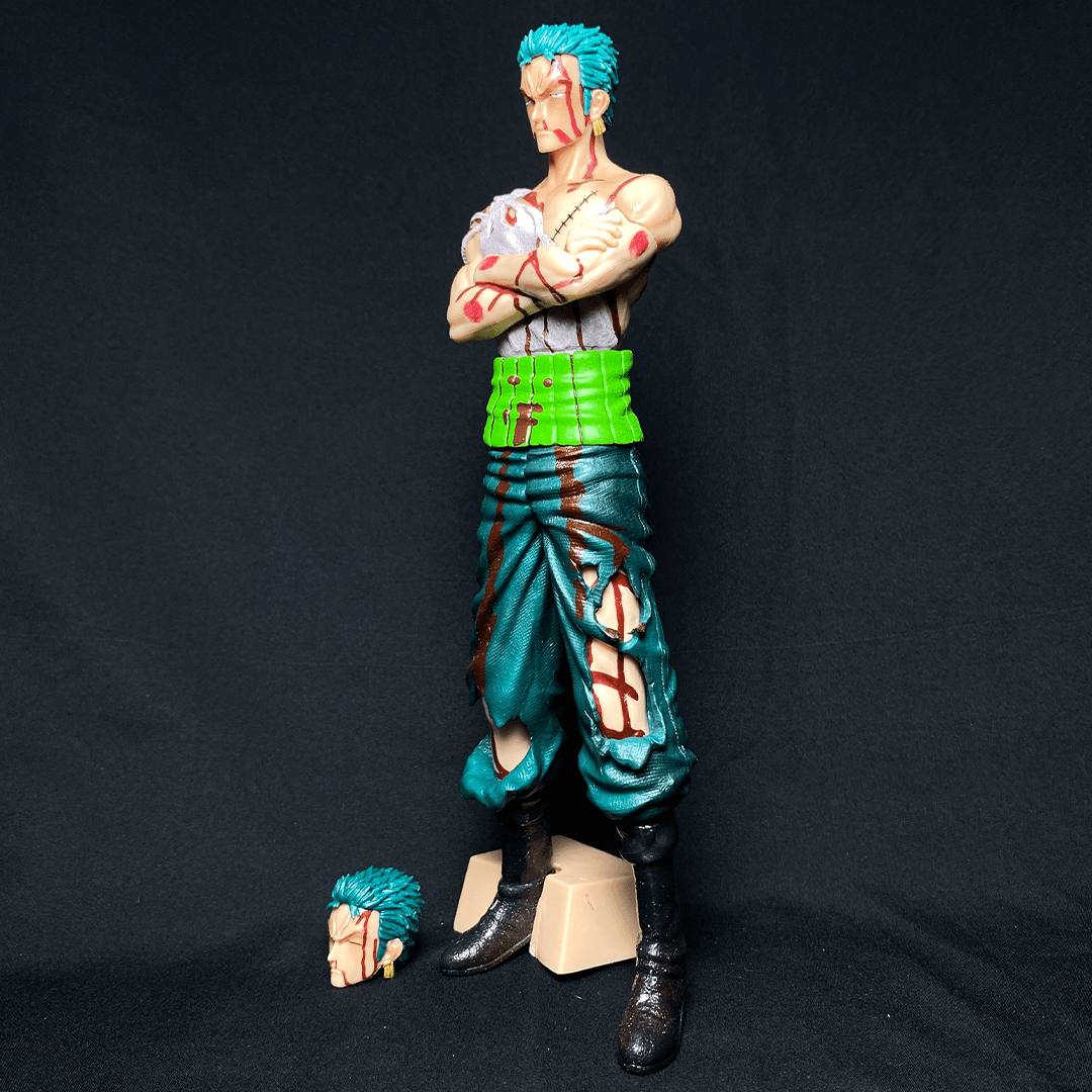 One Piece Roronoa Zoro Nothing Happened With 2 Hade PVC Action figure [28 cm] || ONE PIECE