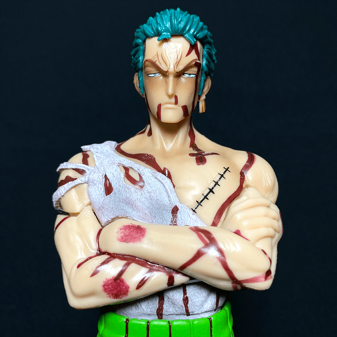 One Piece Roronoa Zoro Nothing Happened With 2 Hade PVC Action figure [28 cm] || ONE PIECE