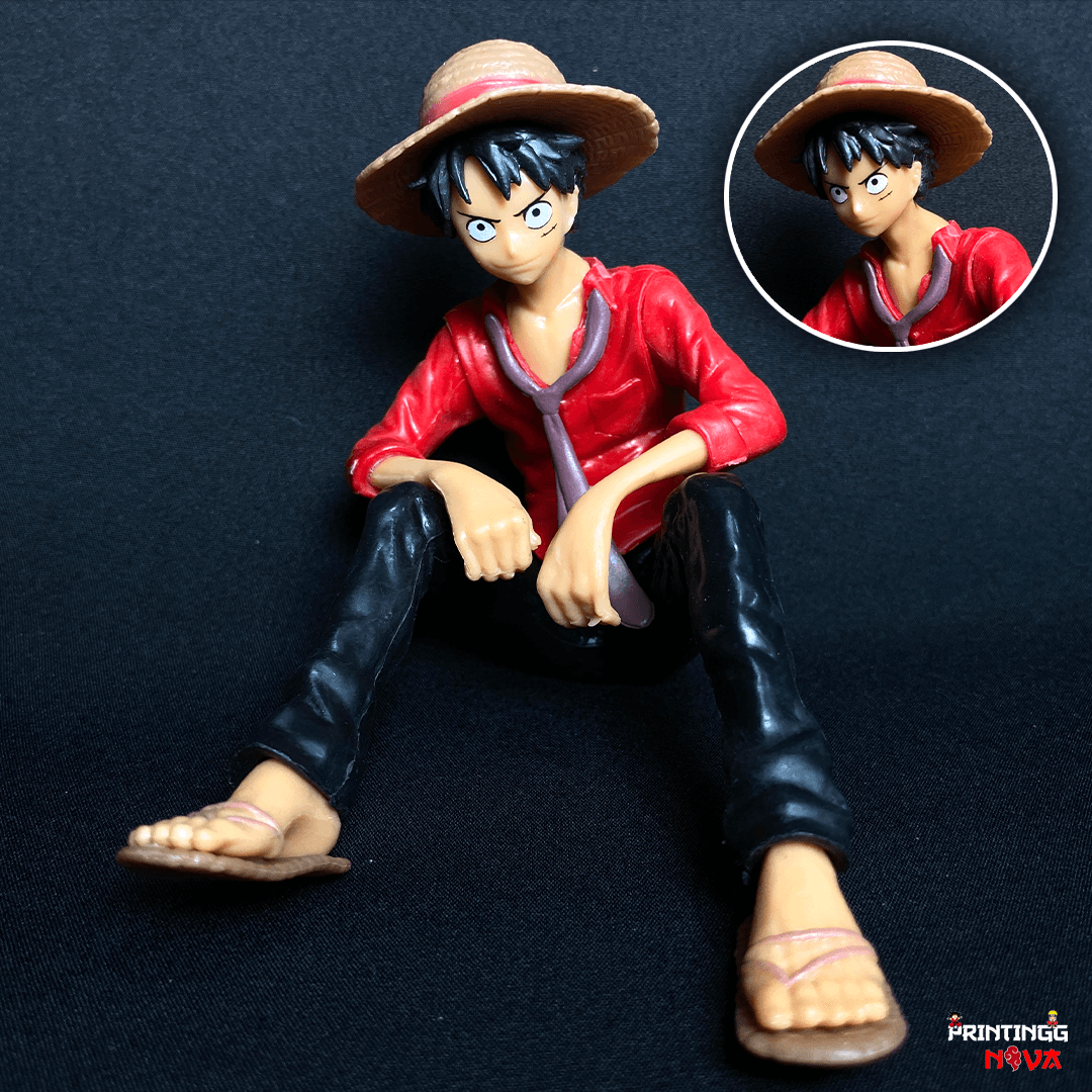 One Piece Monkey D. Luffy Sitting In Red Dress with Epic Hat PVC Action figure || ONE PIECE
