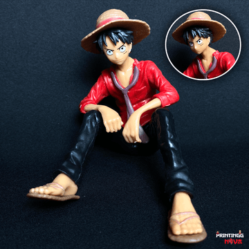 One Piece Monkey D. Luffy Sitting In Red Dress with Epic Hat PVC Action figure || ONE PIECE