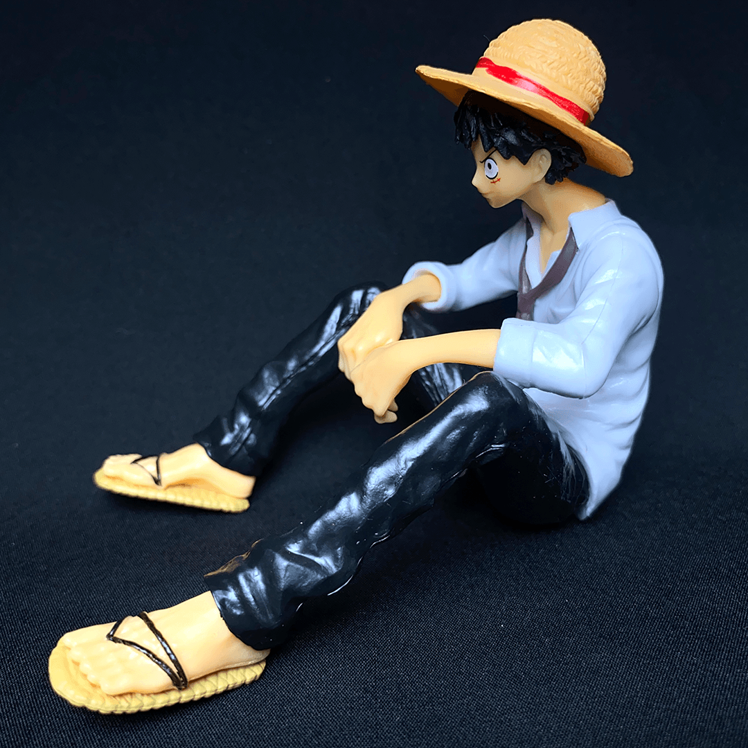 One Piece Monkey D. Luffy Sitting In white Dress with Epic Hat PVC Action figure || ONE PIECE