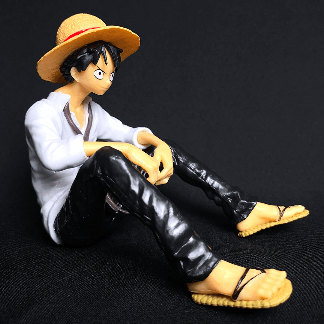 One Piece Monkey D. Luffy Sitting In white Dress with Epic Hat PVC Action figure || ONE PIECE