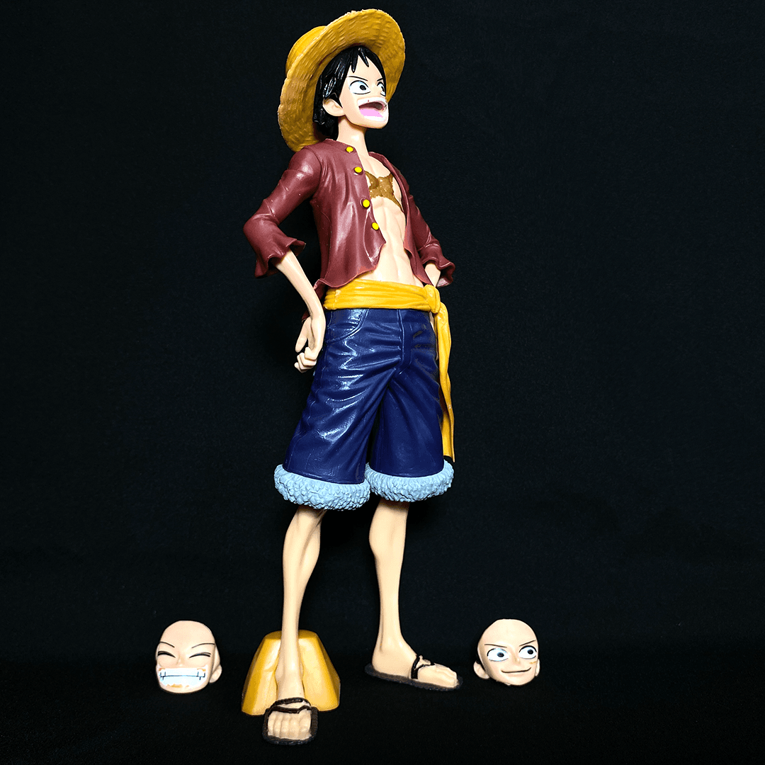 One Piece Monkey D Luffy With 3 Different Faces PVC Action figure [25 cm] || ONE PIECE