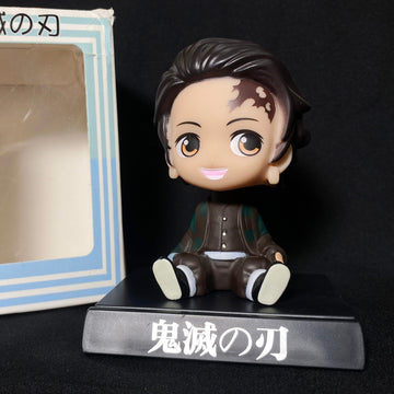 Demon Slayer Tanjiro Bobble Head with Mobile Holder Action Figure [14 cm] || DEMON SLAYER #4