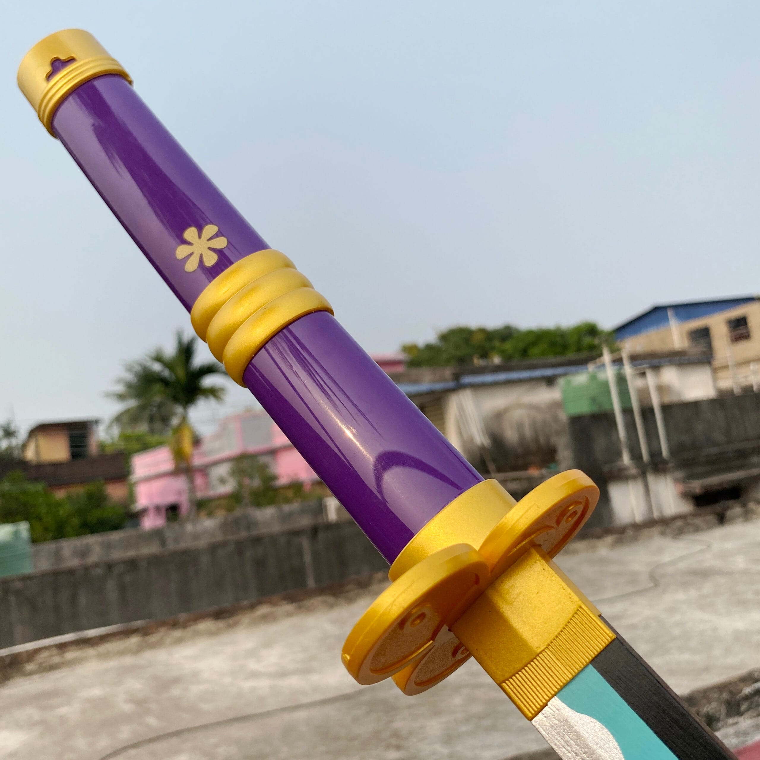 One Piece Rorono Zoro Yama Enma Purple Cosplay Replica Premium Life Size Wooden Katana [104 CM] || ONE PIECE