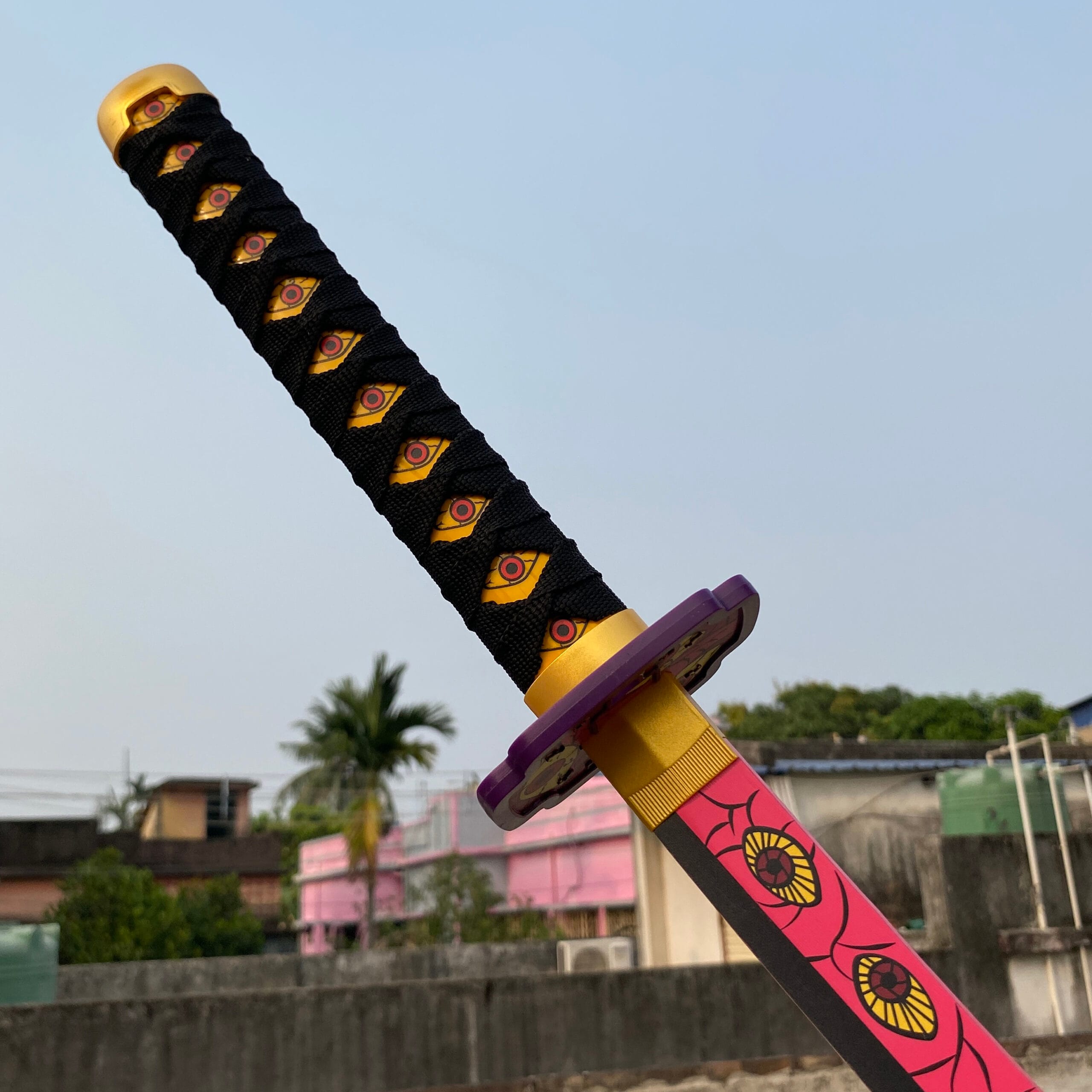 Demon Slayer Kokushibou Cosplay Replica Premium Life Size Wooden Katana [105 CM] || DEMON SLAYER