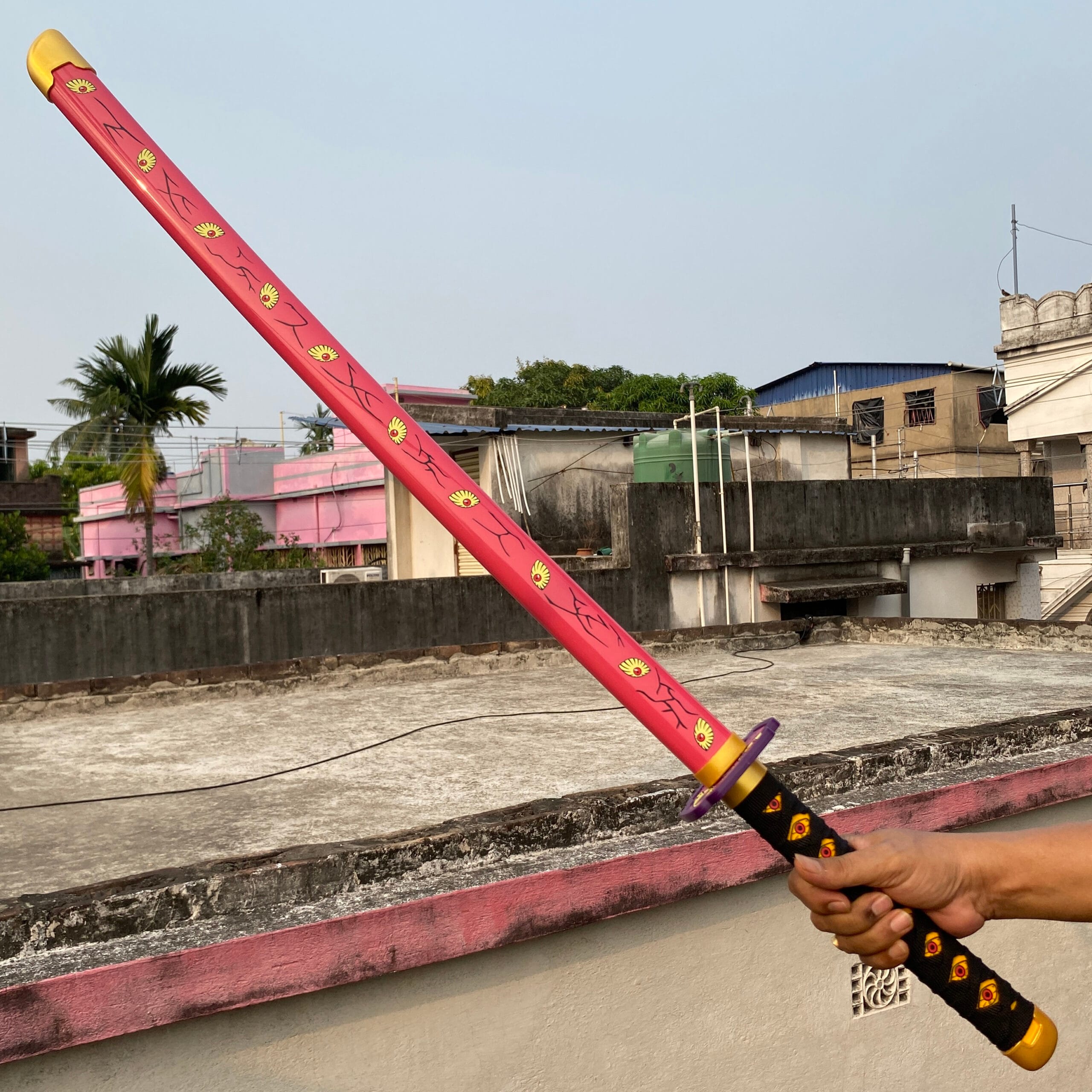 Demon Slayer Kokushibou Cosplay Replica Premium Life Size Wooden Katana [105 CM] || DEMON SLAYER