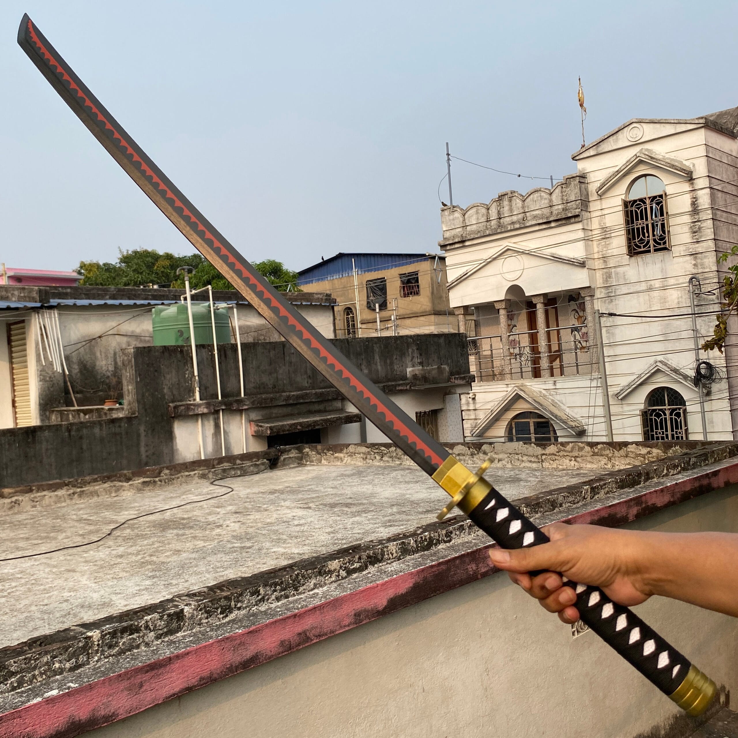 One Piece Rorono Zoro Black Shusui Cosplay Replica Premium Life Size Wooden Katana [104 CM] || ONE PIECE