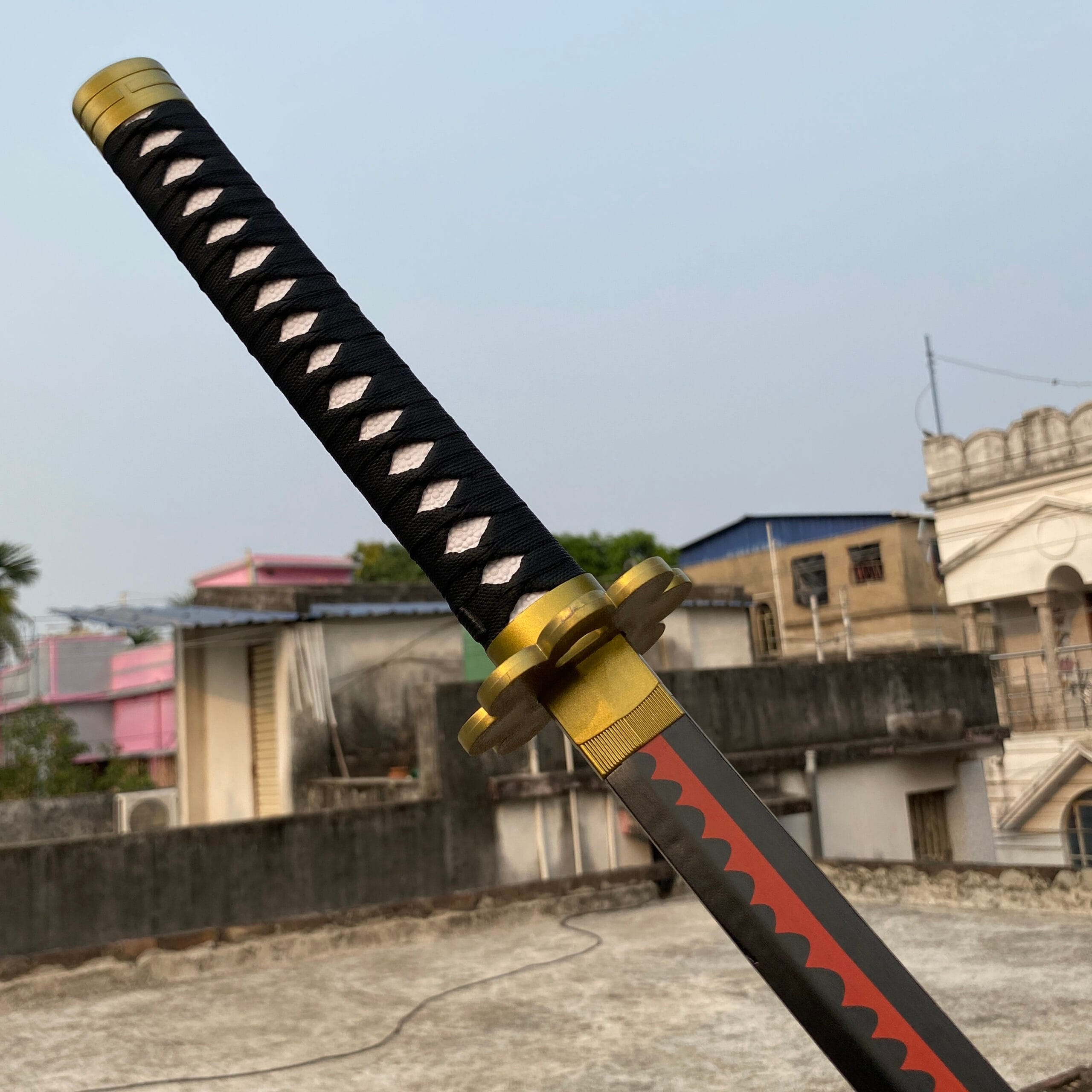 One Piece Rorono Zoro Black Shusui Cosplay Replica Premium Life Size Wooden Katana [104 CM] || ONE PIECE
