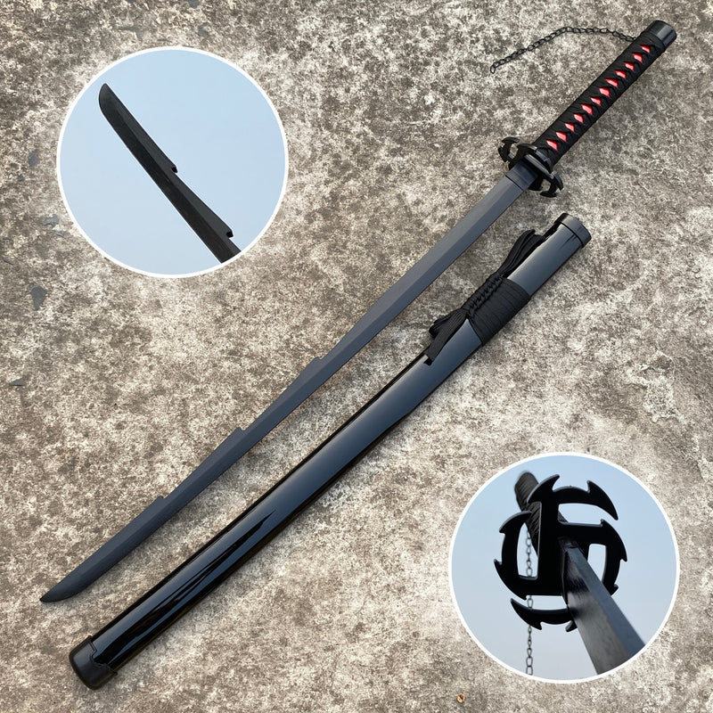 Bleach Ichigo Tensa Zangetsu V2 Cosplay Replica Premium Life Size Wooden Katana [104 CM] || BLEACH