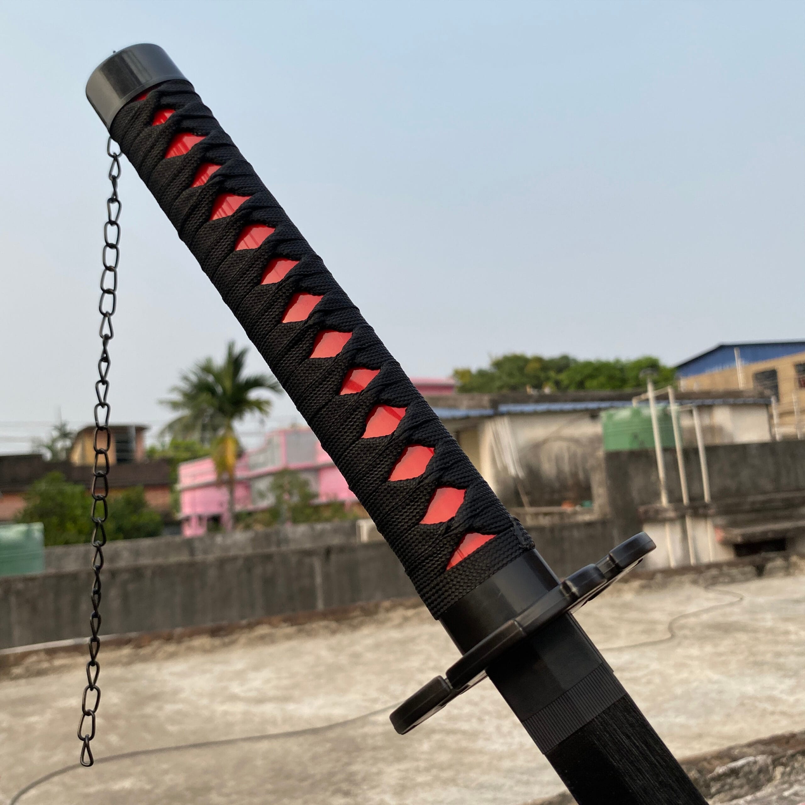 Bleach Ichigo Tensa Zangetsu V2 Cosplay Replica Premium Life Size Wooden Katana [104 CM] || BLEACH