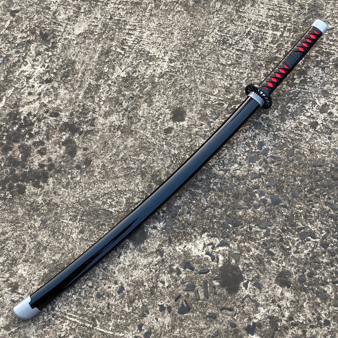 Demon Slayer Tanjiro Black Cosplay Replica Premium Life Size Wooden Katana [104 CM] || DEMON SLAYER